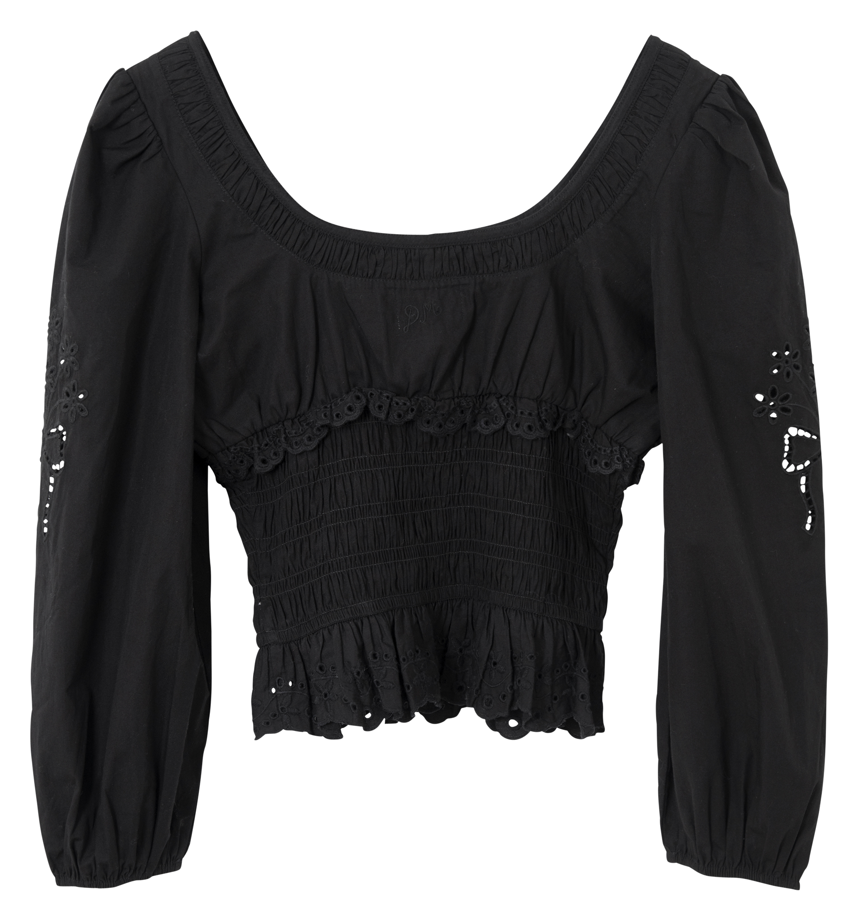 Ruched Long Sleeve Top DAMSON MADDER Black