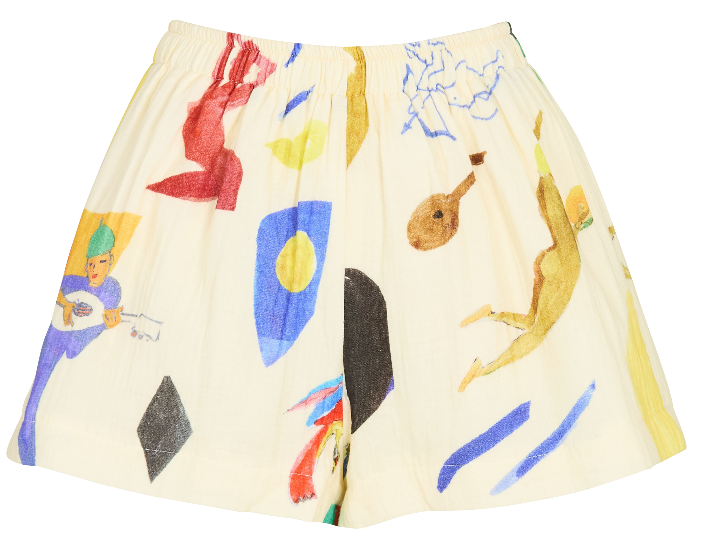 Short imprimé en gaze de coton G.KERO Multicolore