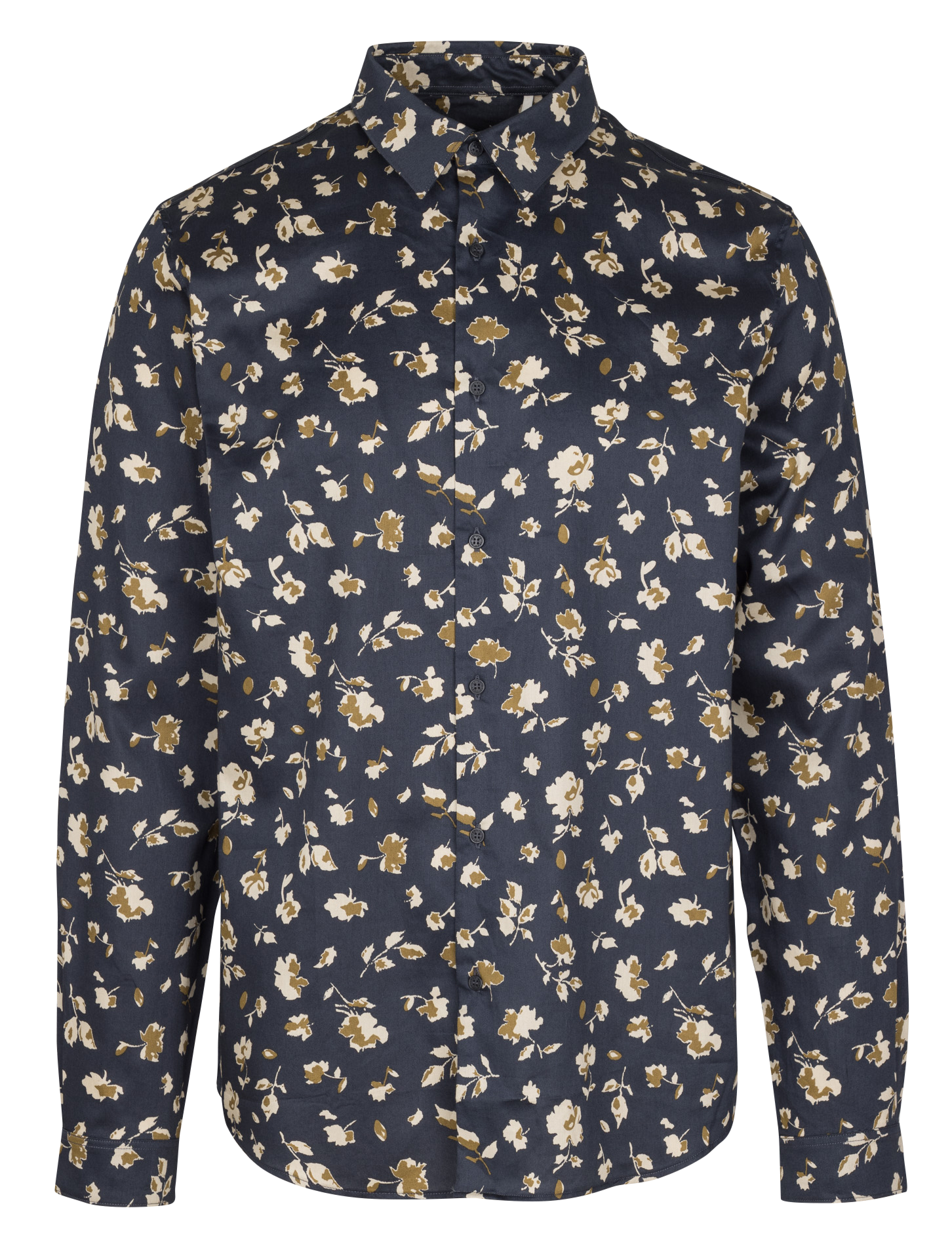 Gerade Bluse mit Blumenmuster und Knopfleiste IKKS Beige