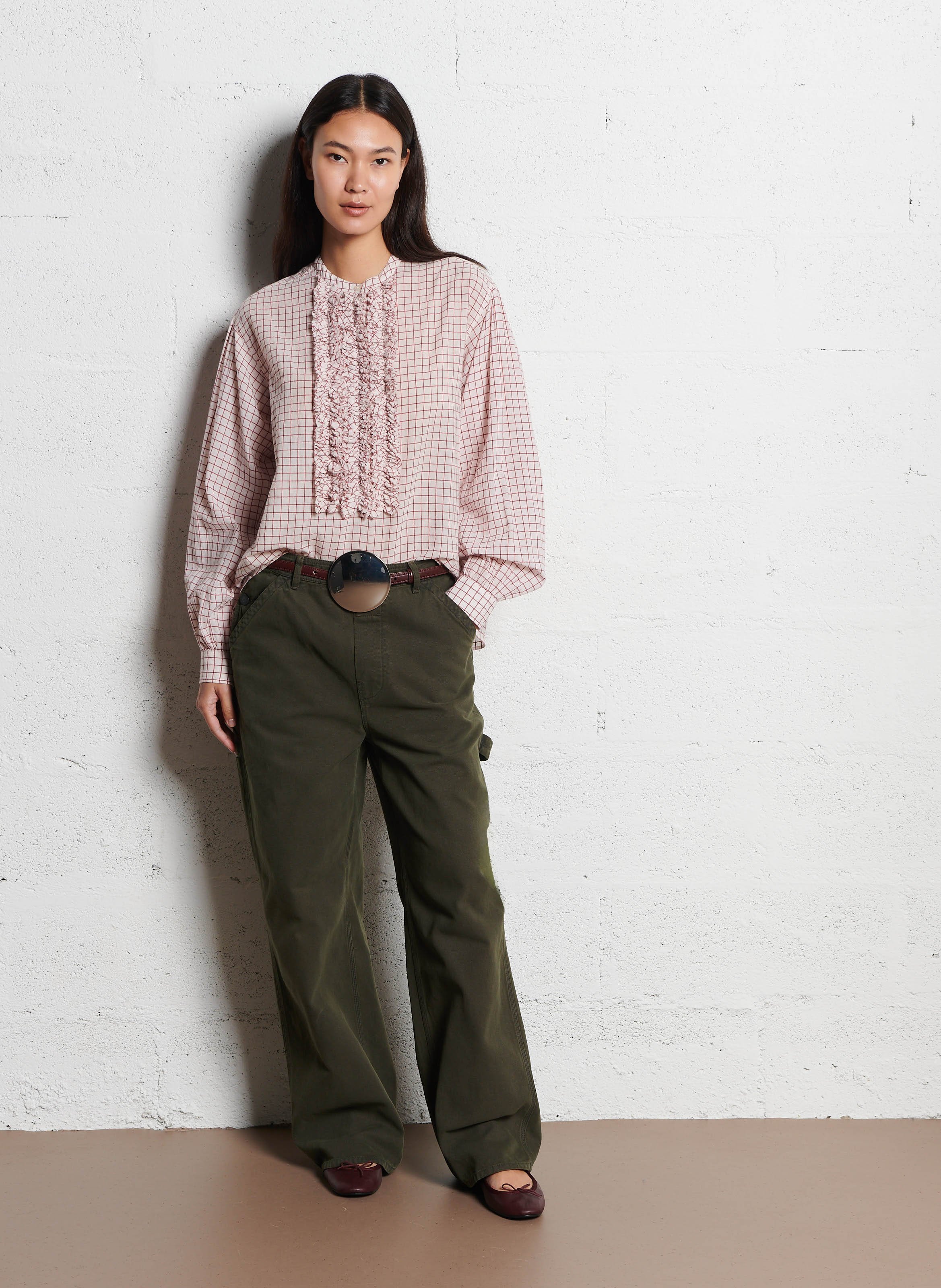 Weite Baumwollbluse LAURENCE BRAS Rot