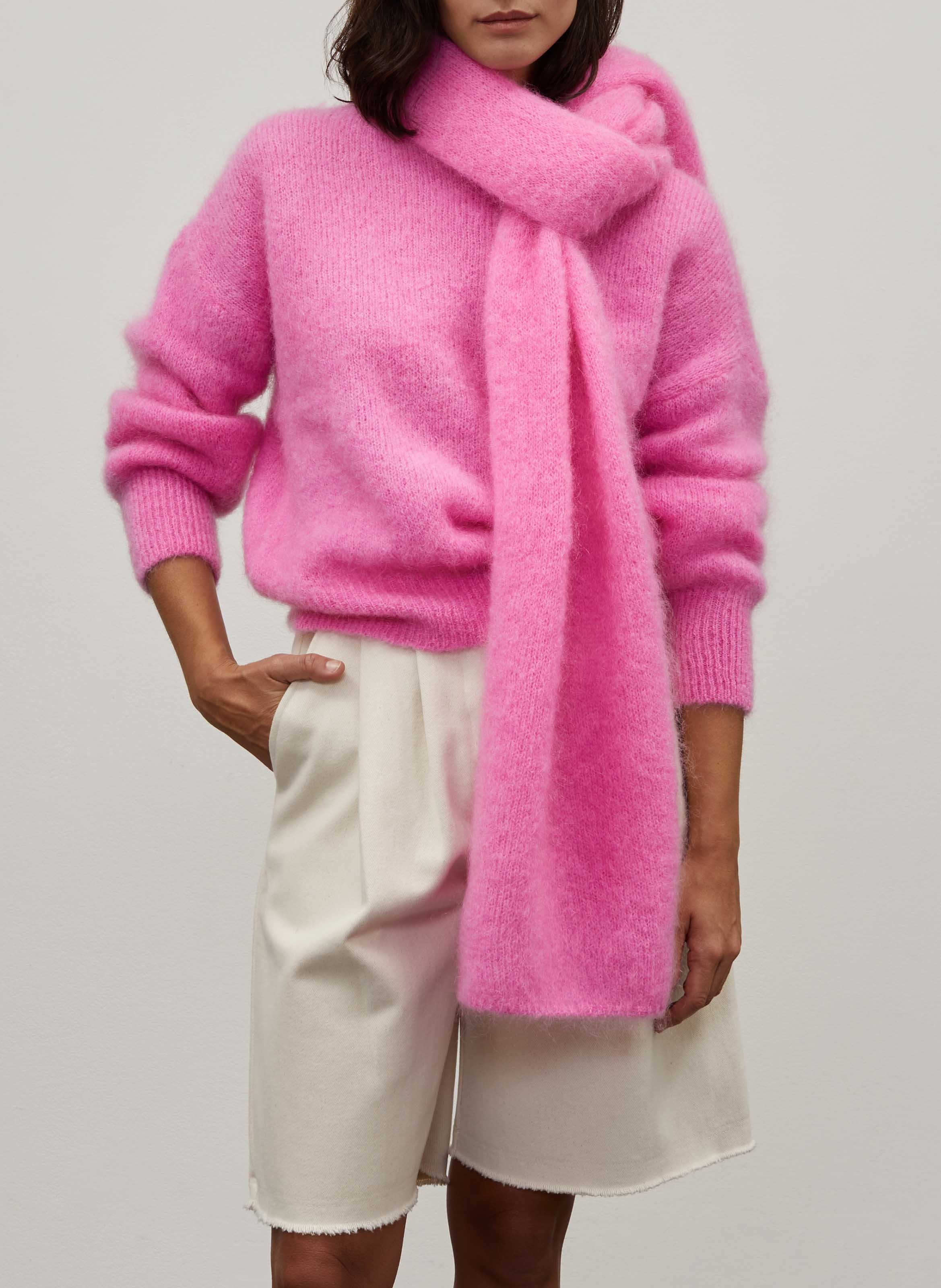 Echarpe en mohair SURPRISE Rose