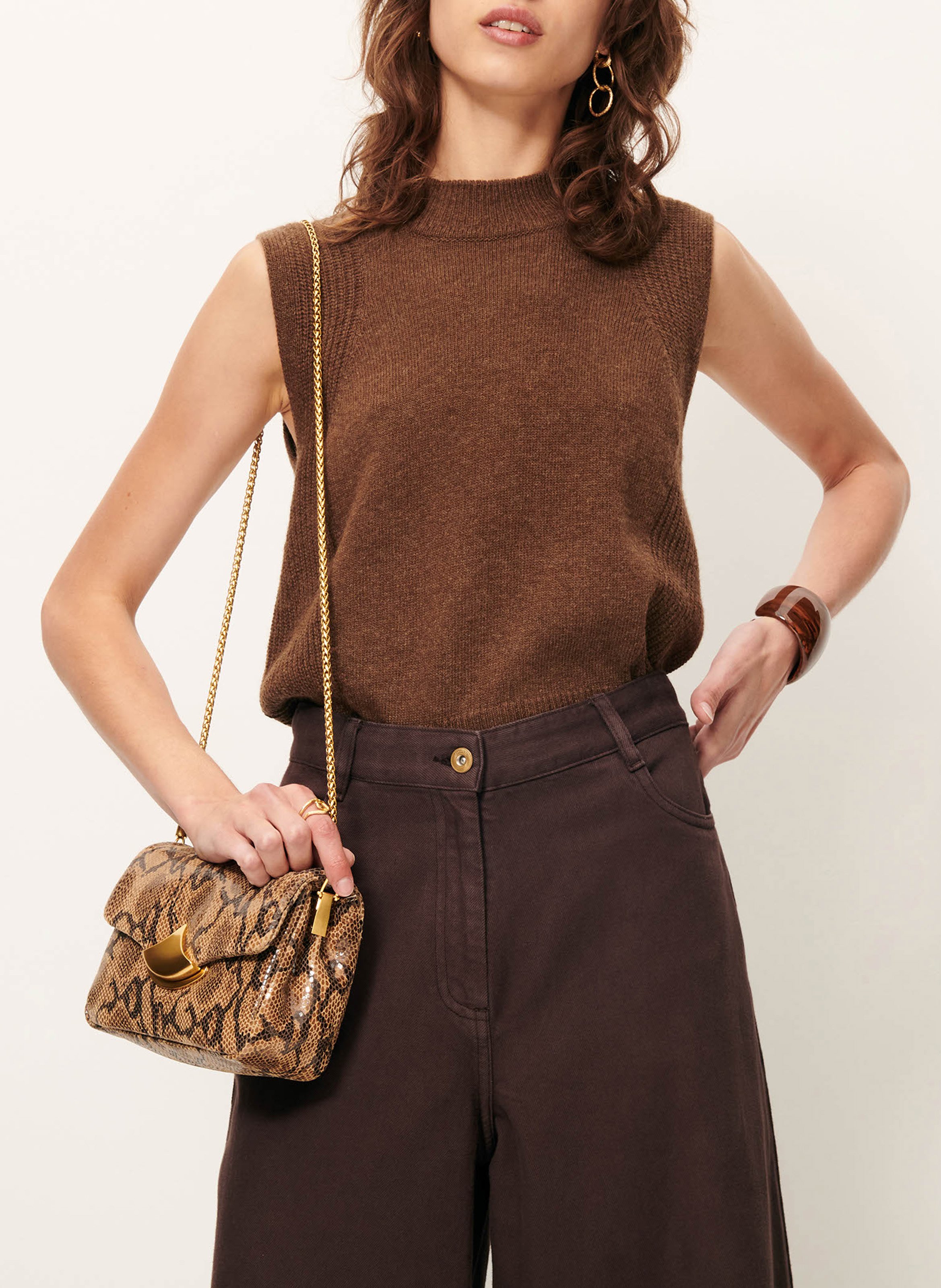 Pull col rond en laine SESSUN Gris