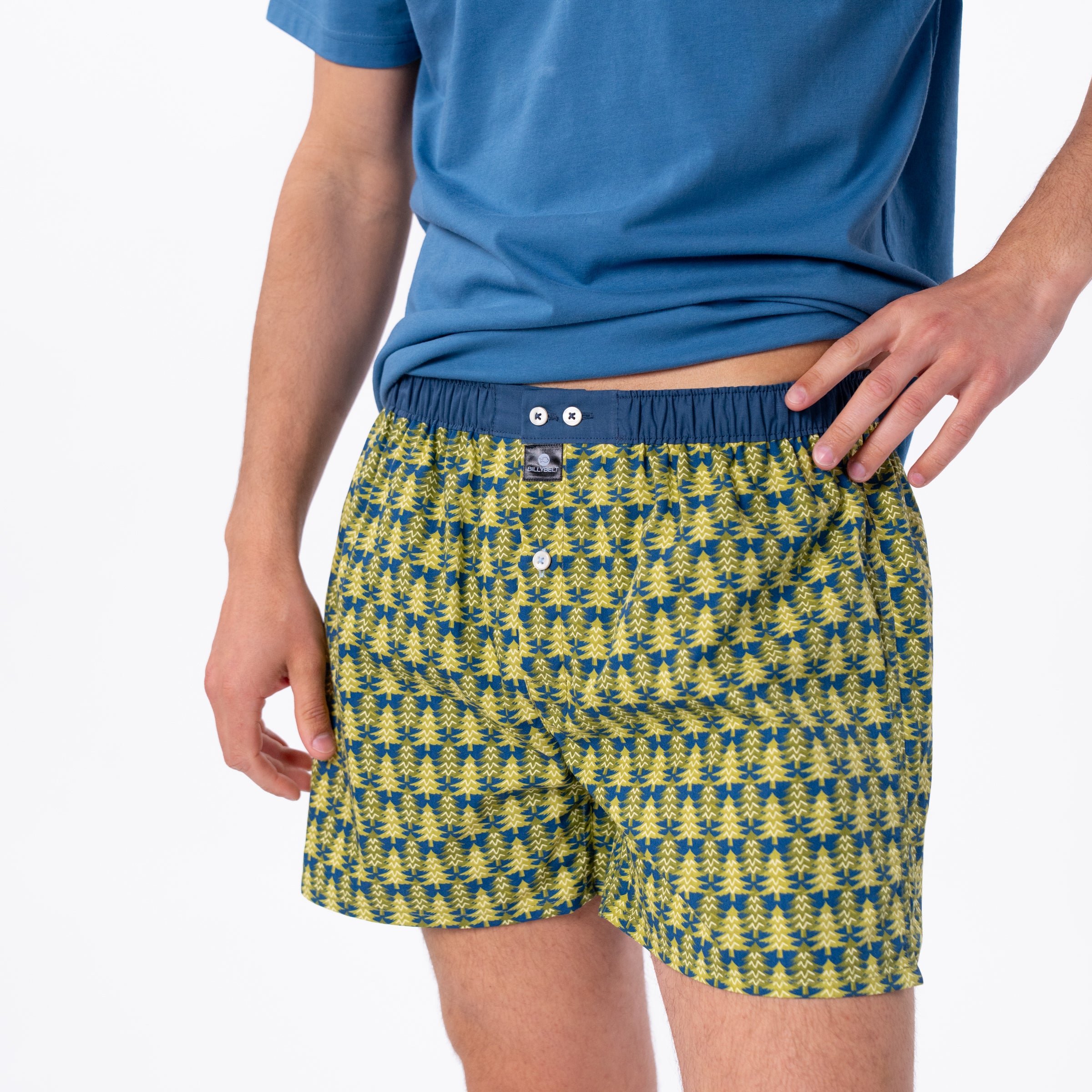 Organic cotton boxer shorts BILLYBELT Green