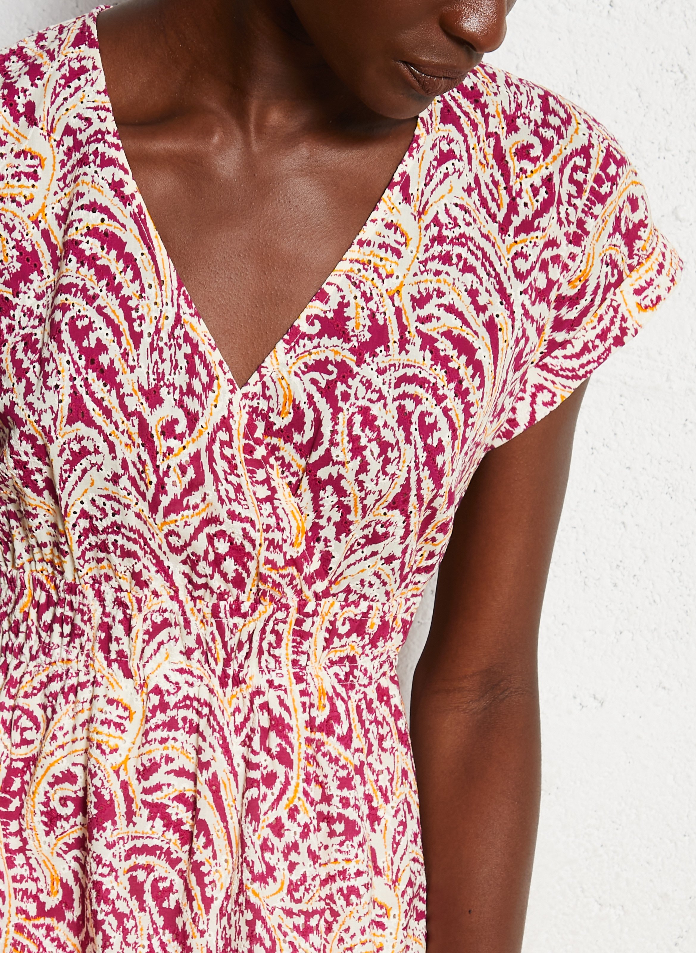 Robe cintrée en coton MAISON 123 Violet