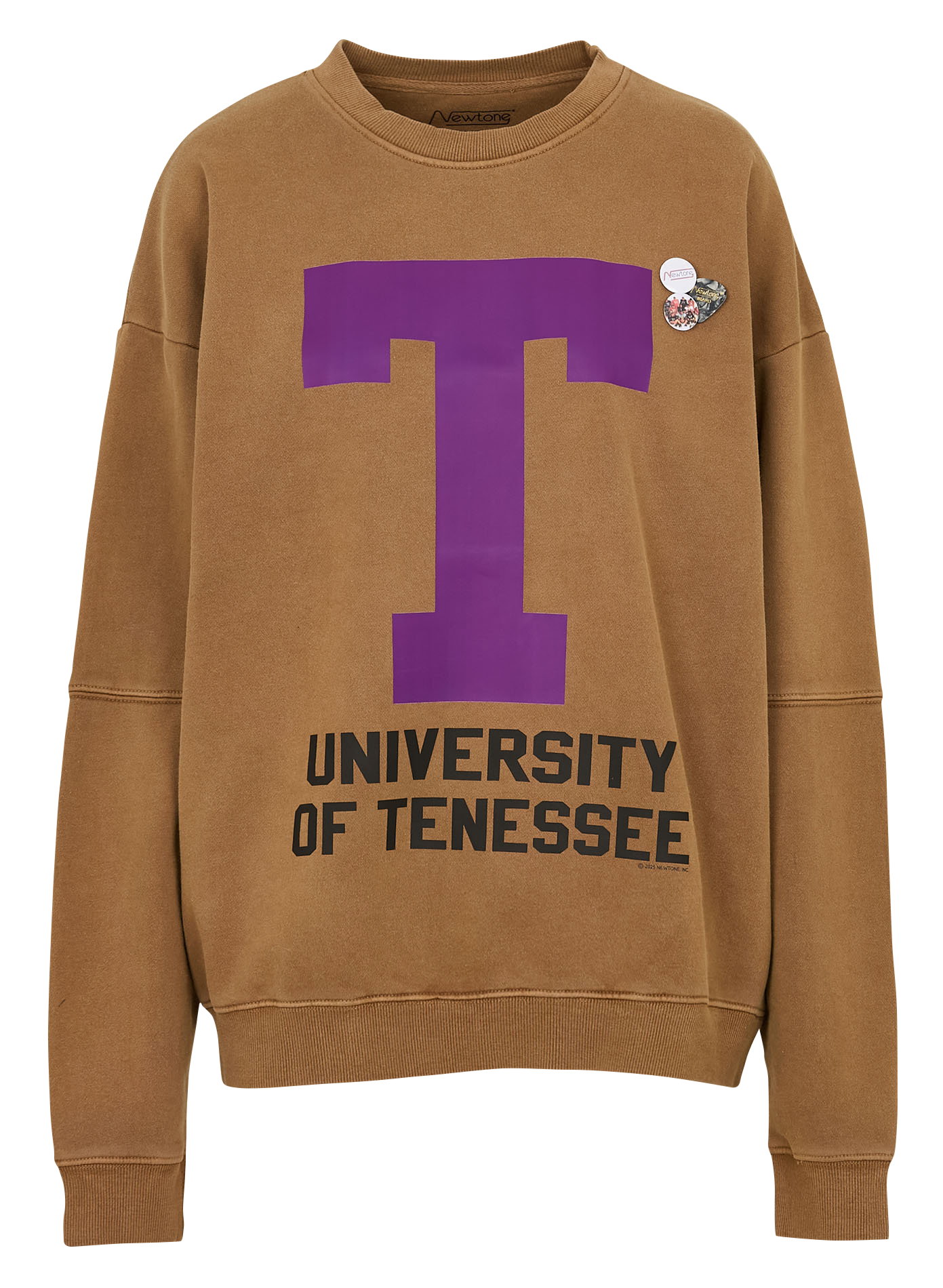 Sweat droit sérigraphié en coton mélangé NEWTONE Marron