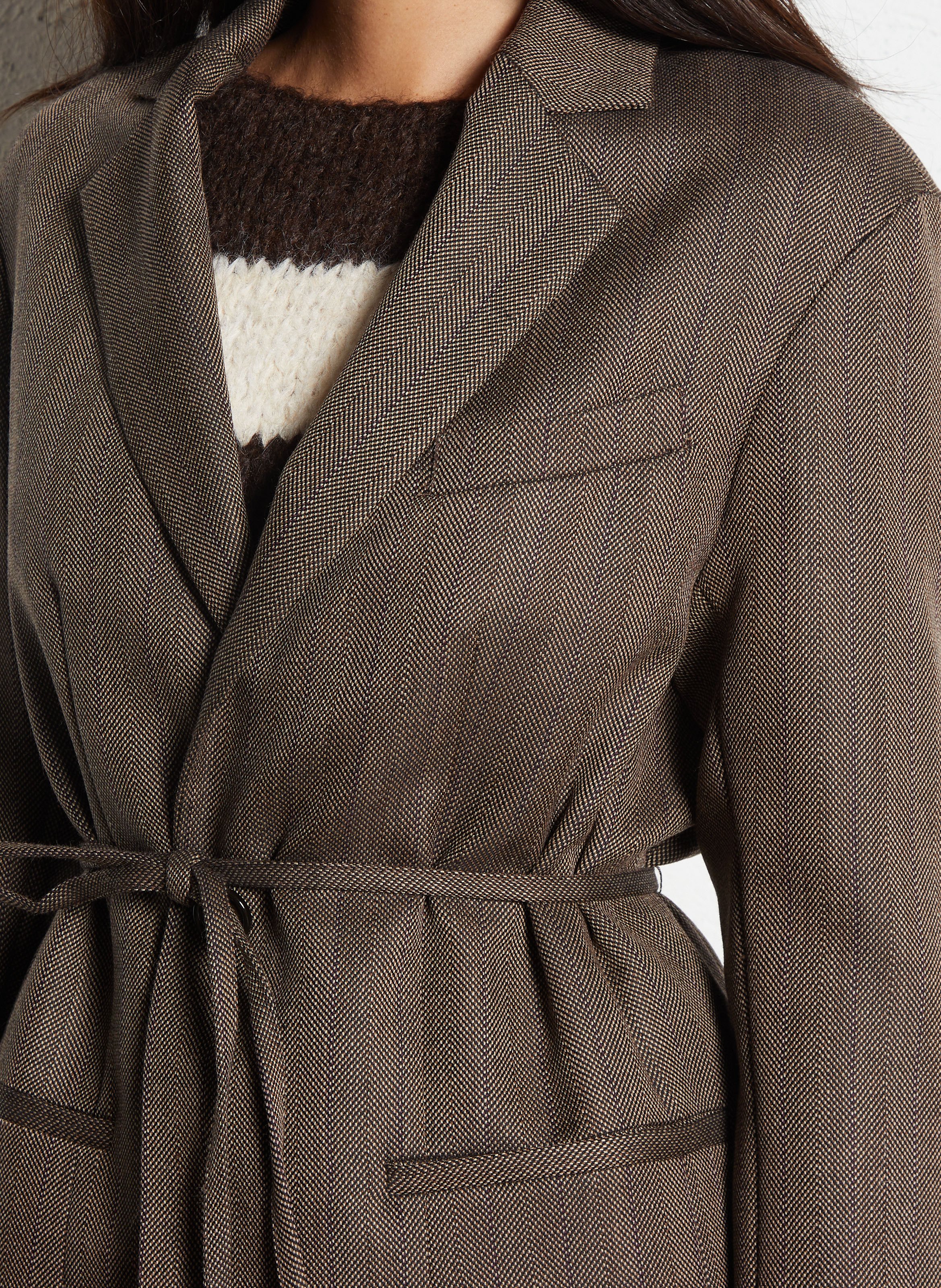 Veste de tailleur en laine  MOMONI Marron