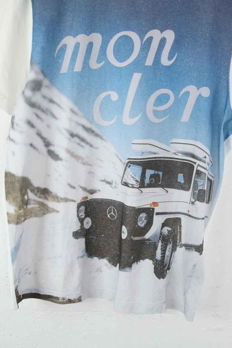 Cotton T-shirt MONCLER - Seconde Main White