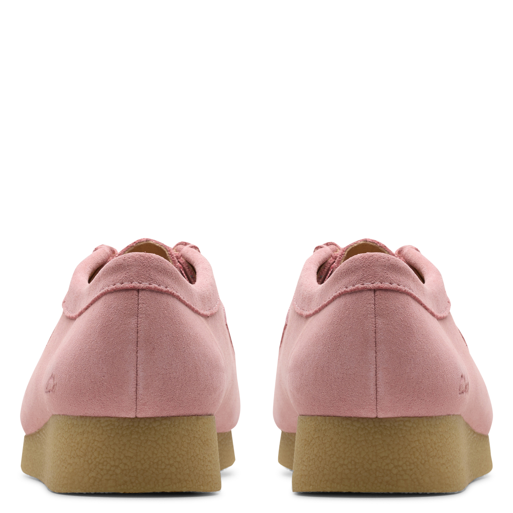 Derby's van veloursleer CLARKS Roze