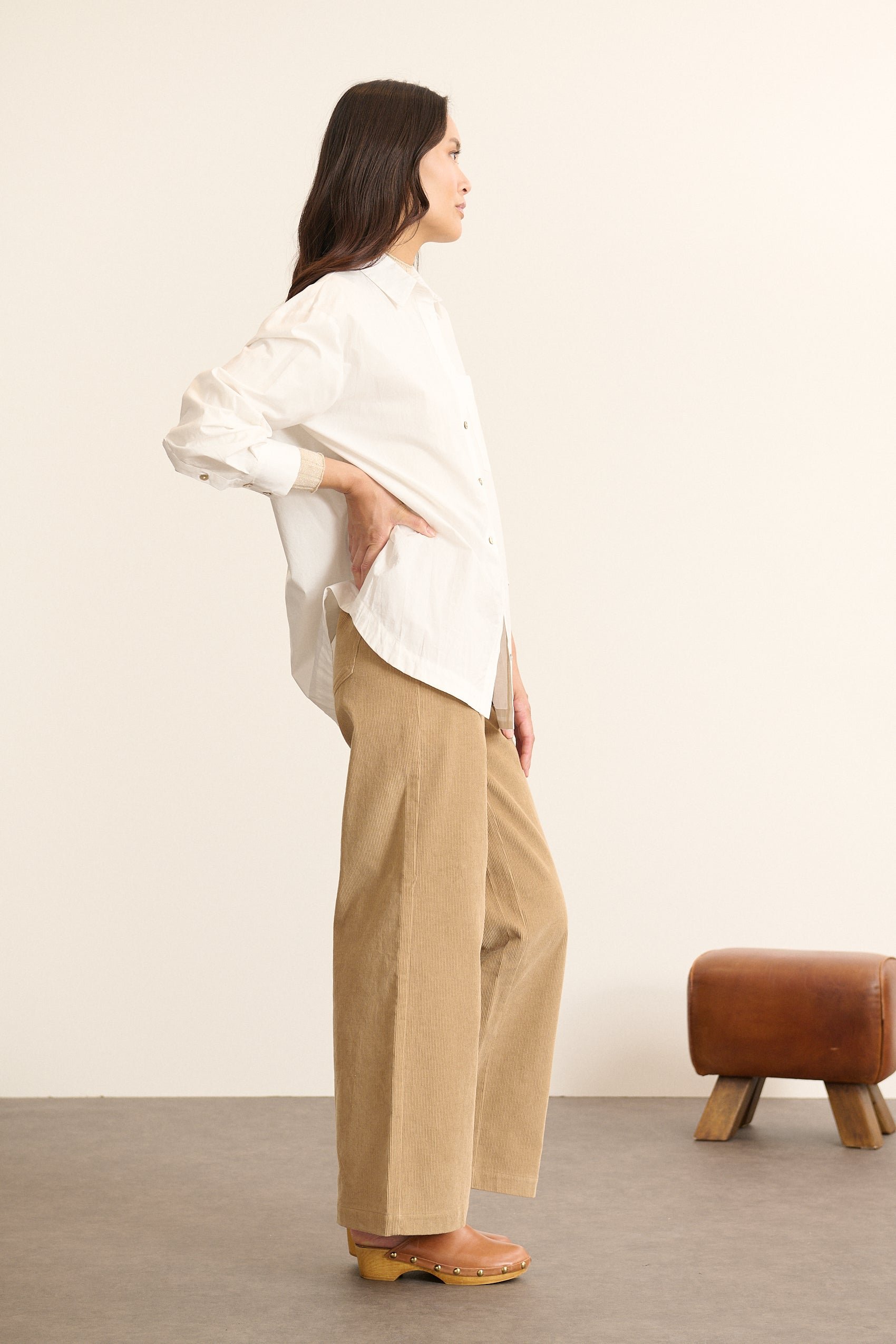 Oversized long-sleeve shirt GARANCE PARIS White