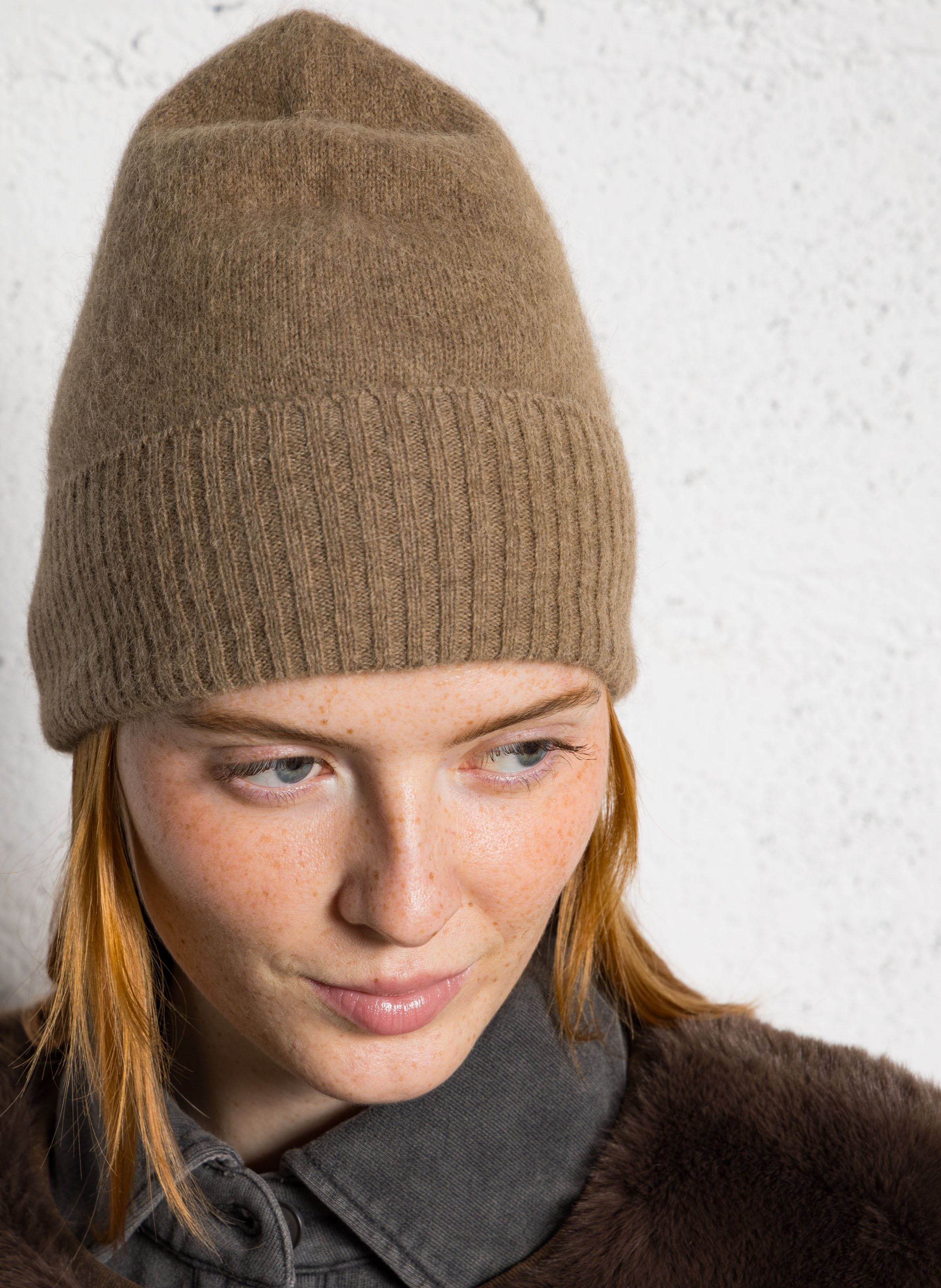 Bonnet en laine mélangée MAJESTIC FILATURES Beige