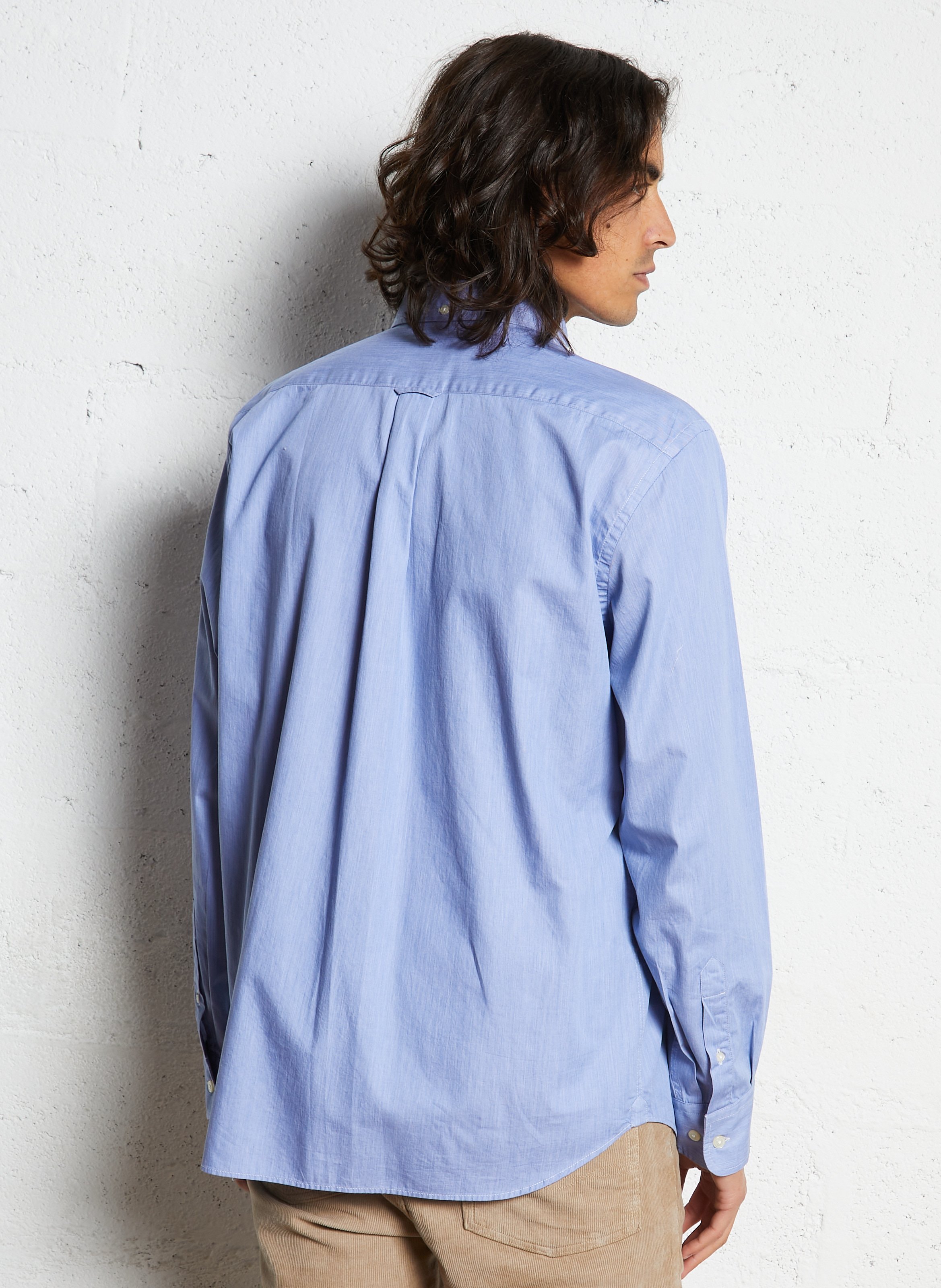 Chemise droite en coton FACONNABLE Bleu