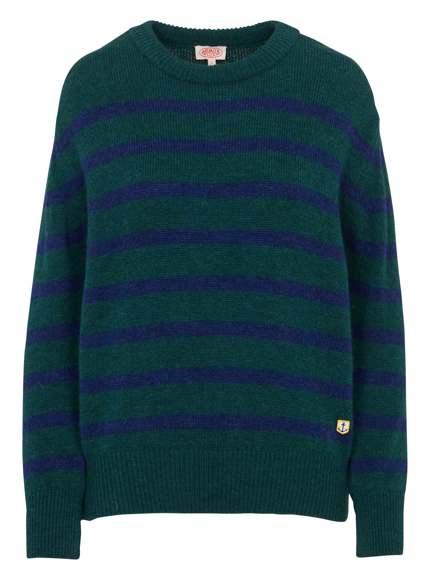 Pull droit col rond en laine mélangée ARMOR LUX Vert