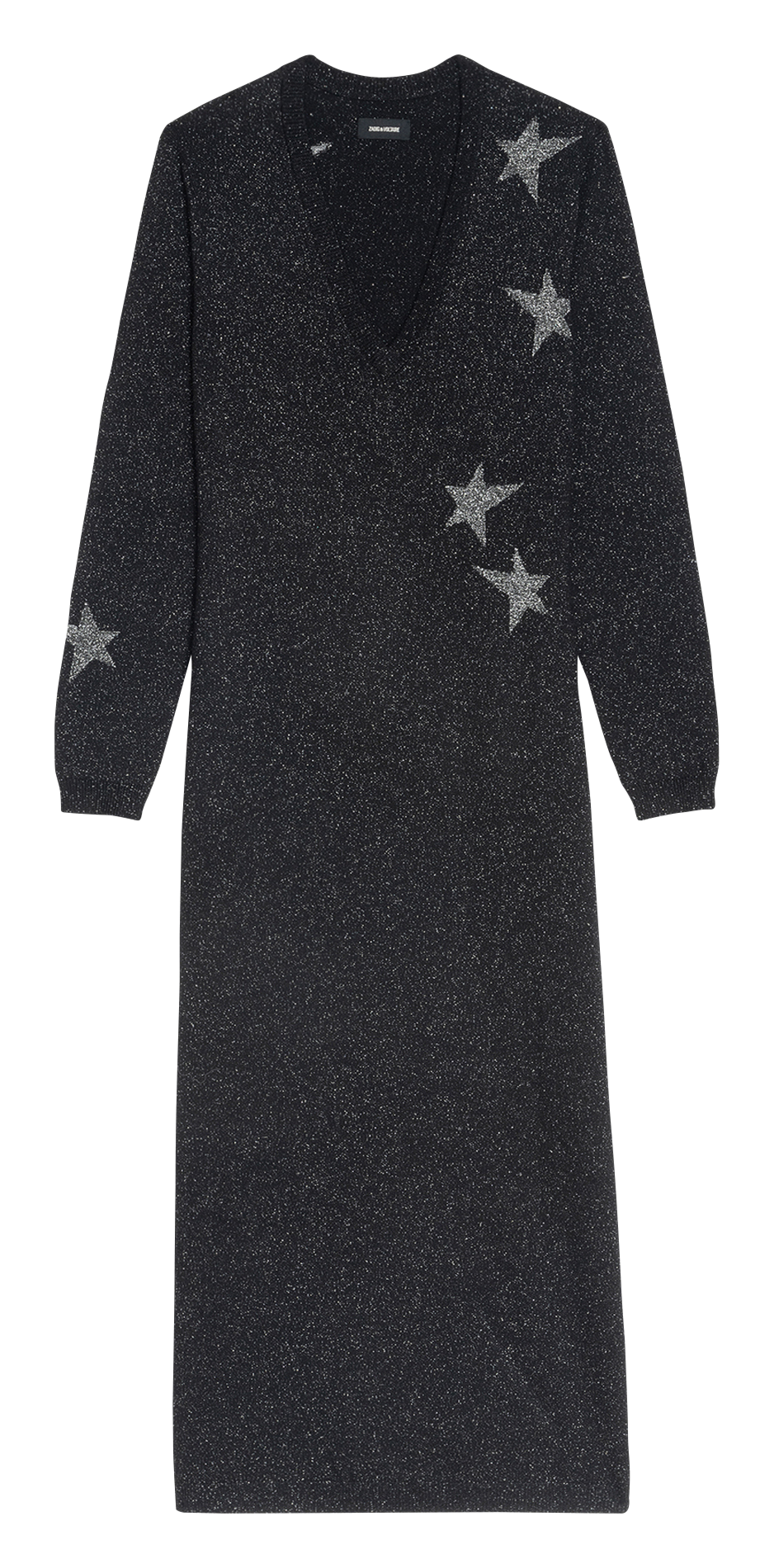 Robe longue col V en laine mélangée ZADIG&VOLTAIRE Noir