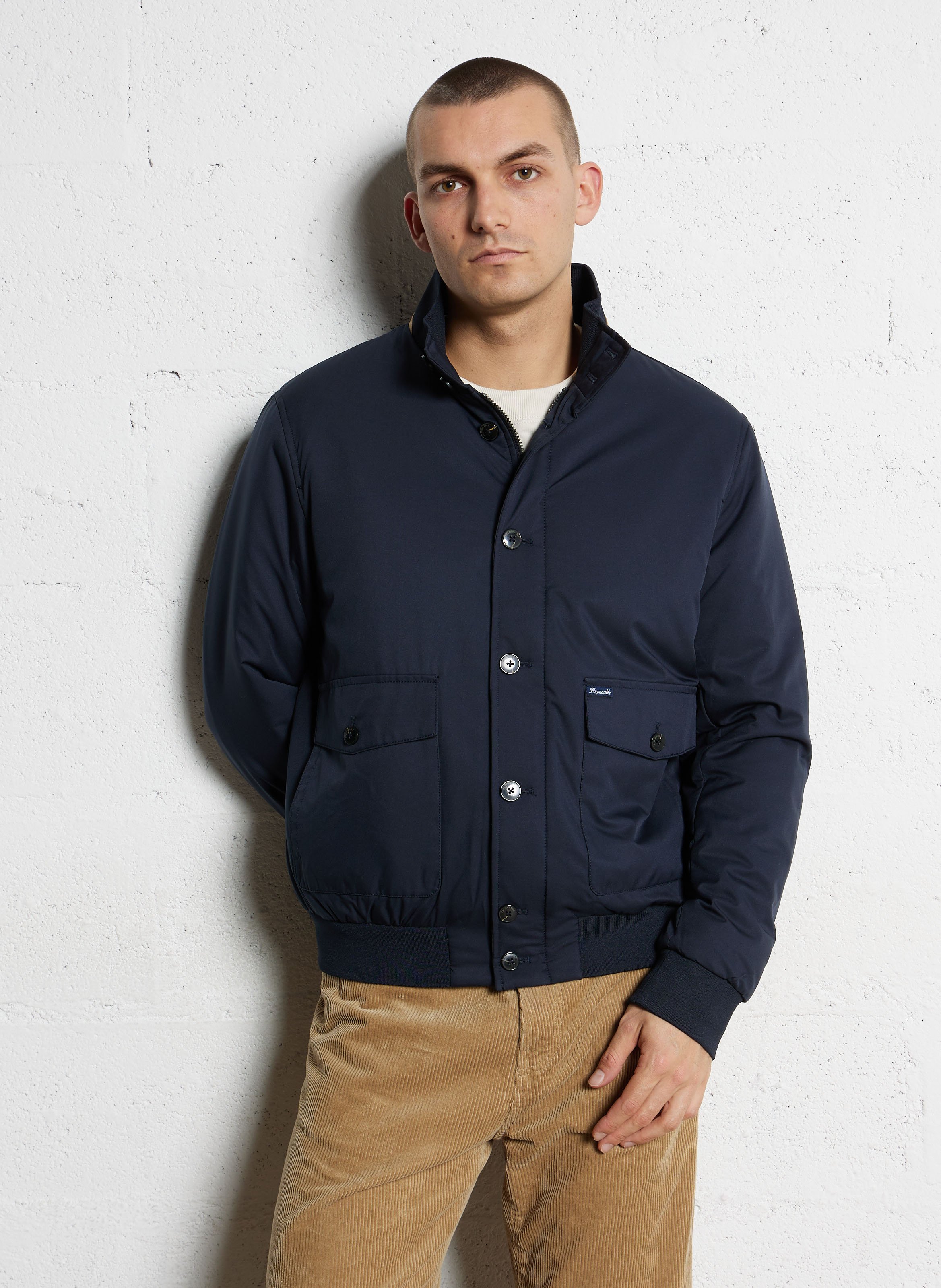 Oversized jasje met opstaande kraag FACONNABLE Blauw