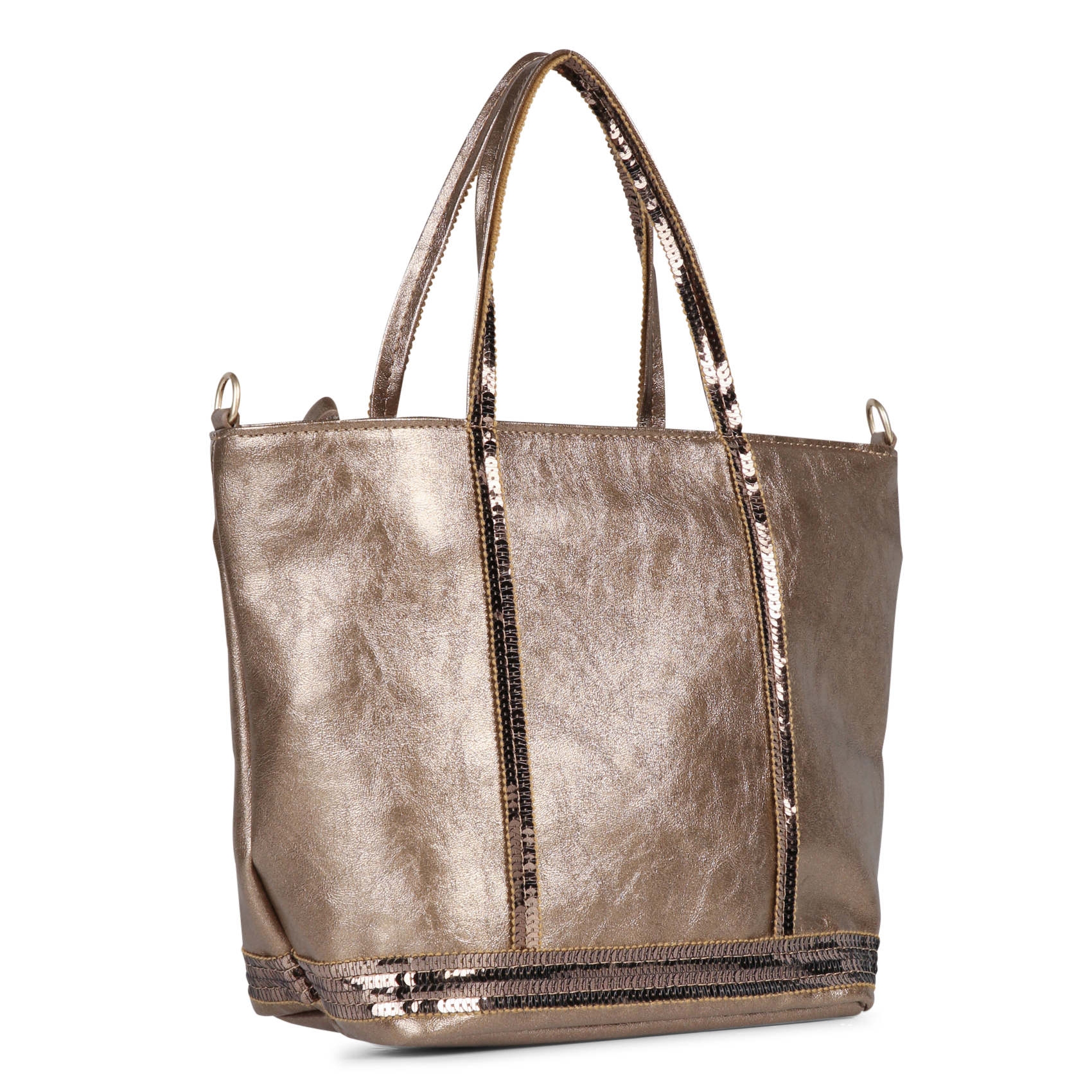 Metallic tote bag VANESSA BRUNO Brown