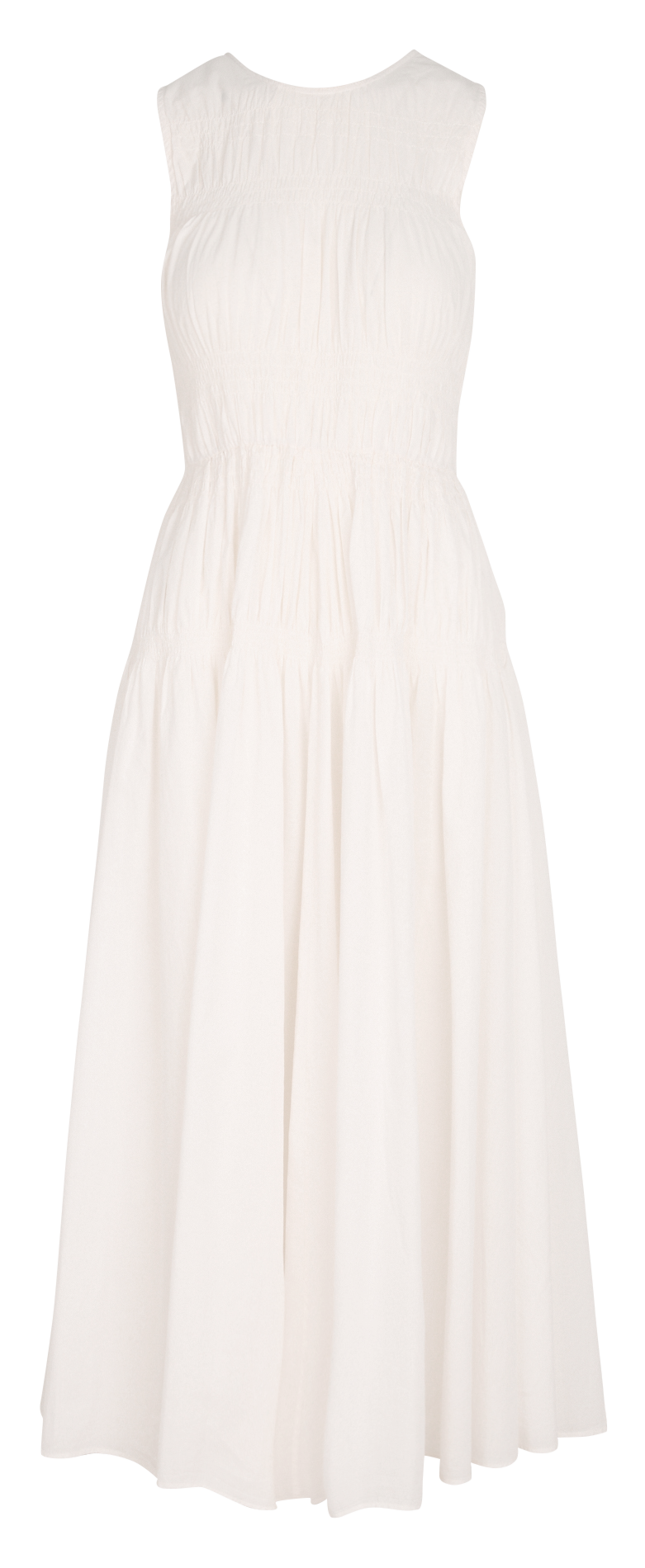 Abito longuette scollo tondo in cotone ANTIK BATIK Bianco