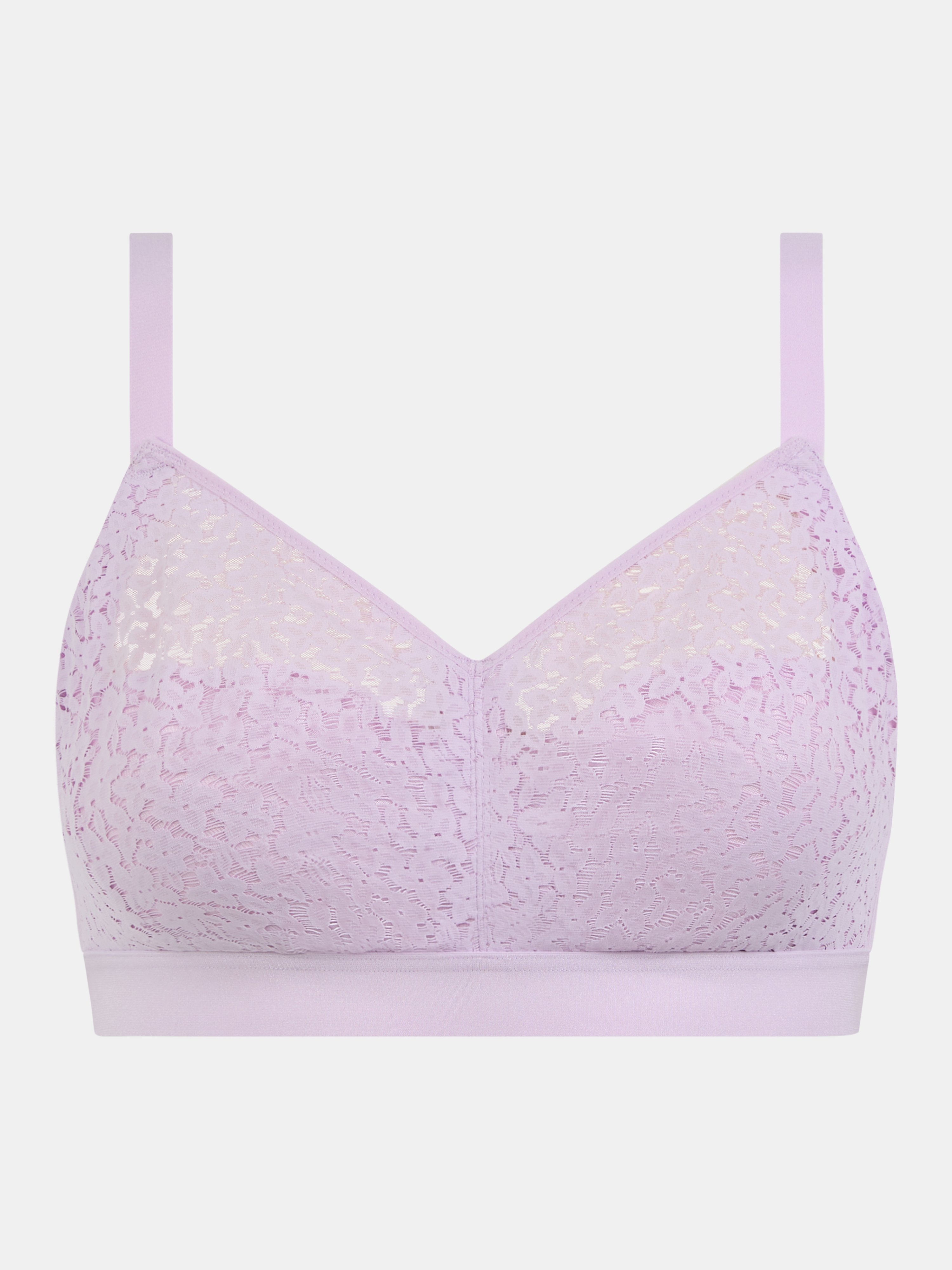 Non-wired support bra with cups Purple