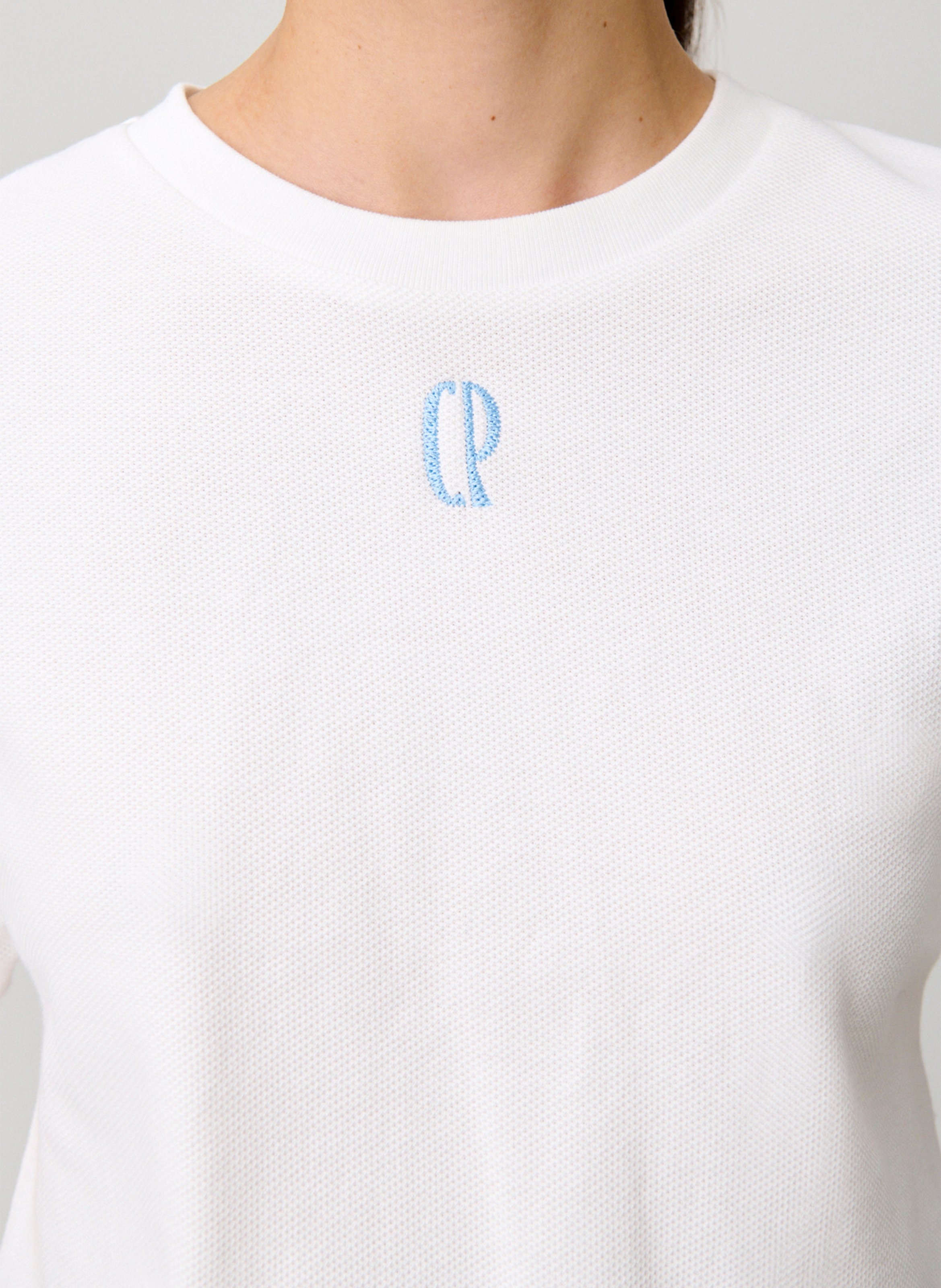 Tee-shirt col rond en coton CLAUDIE PIERLOT Beige