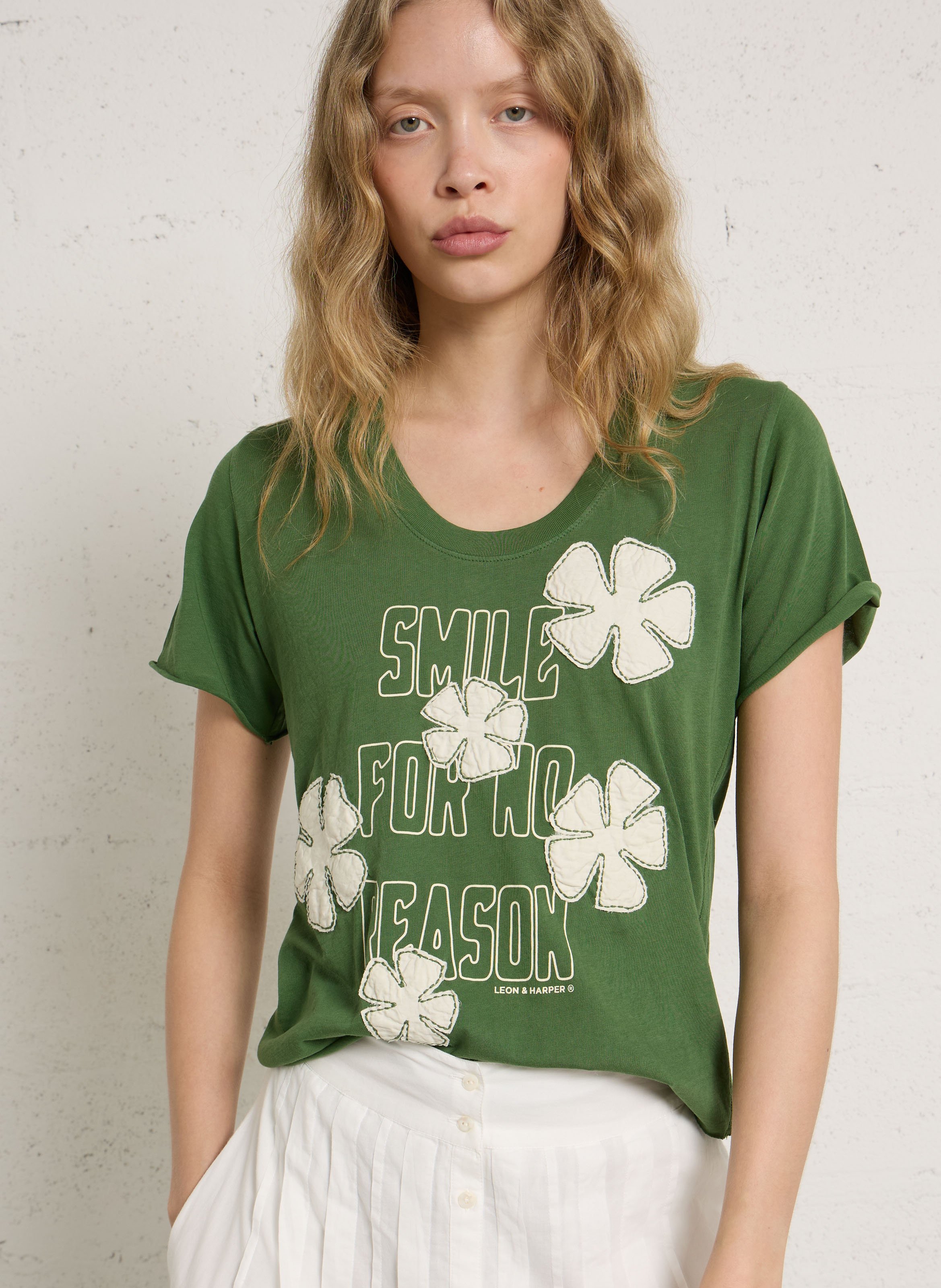 Round-neck organic cotton T-shirt LEON & HARPER