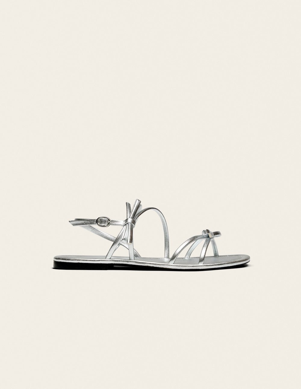 Faux leather sandals ODAJE Silver
