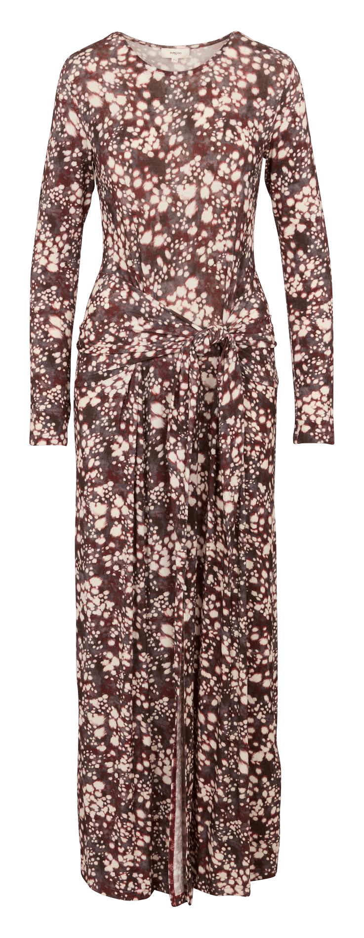 Robe longue moulante imprimée SUNCOO Marron