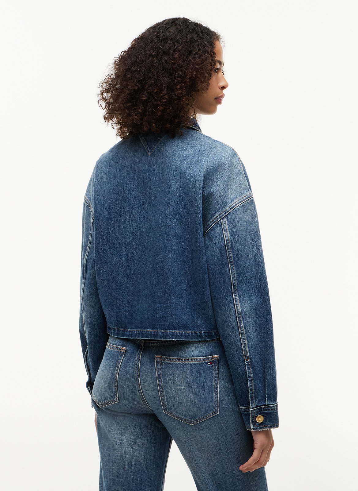 Straight denim jacket in cotton TOMMY HILFIGER Blue