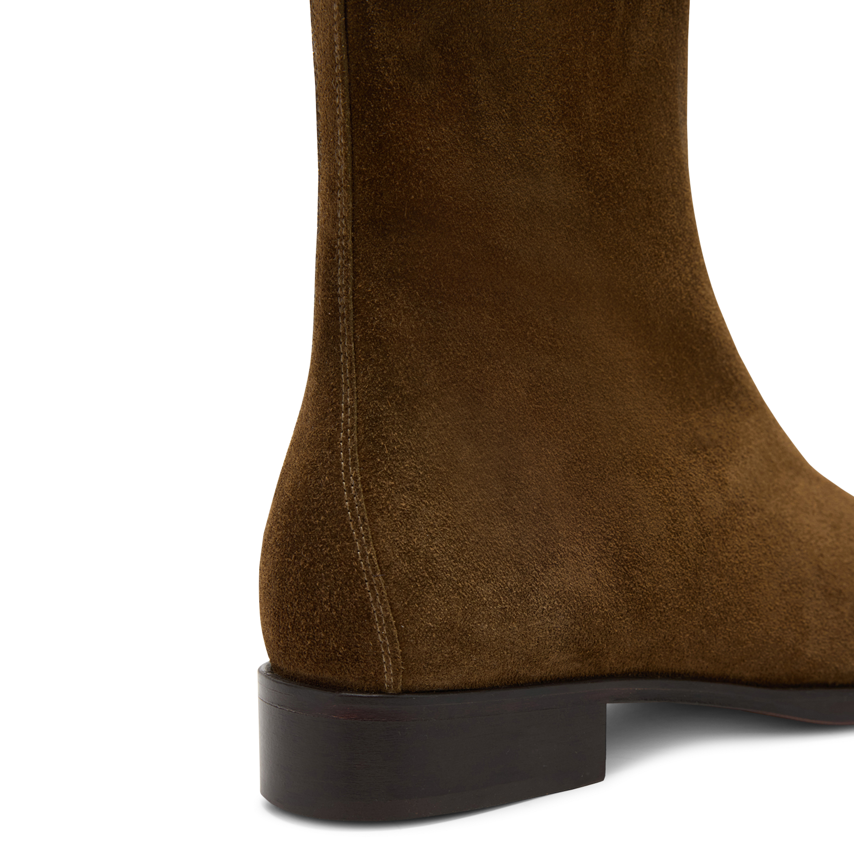 Plain suede leather ankle boots SOEUR Brown