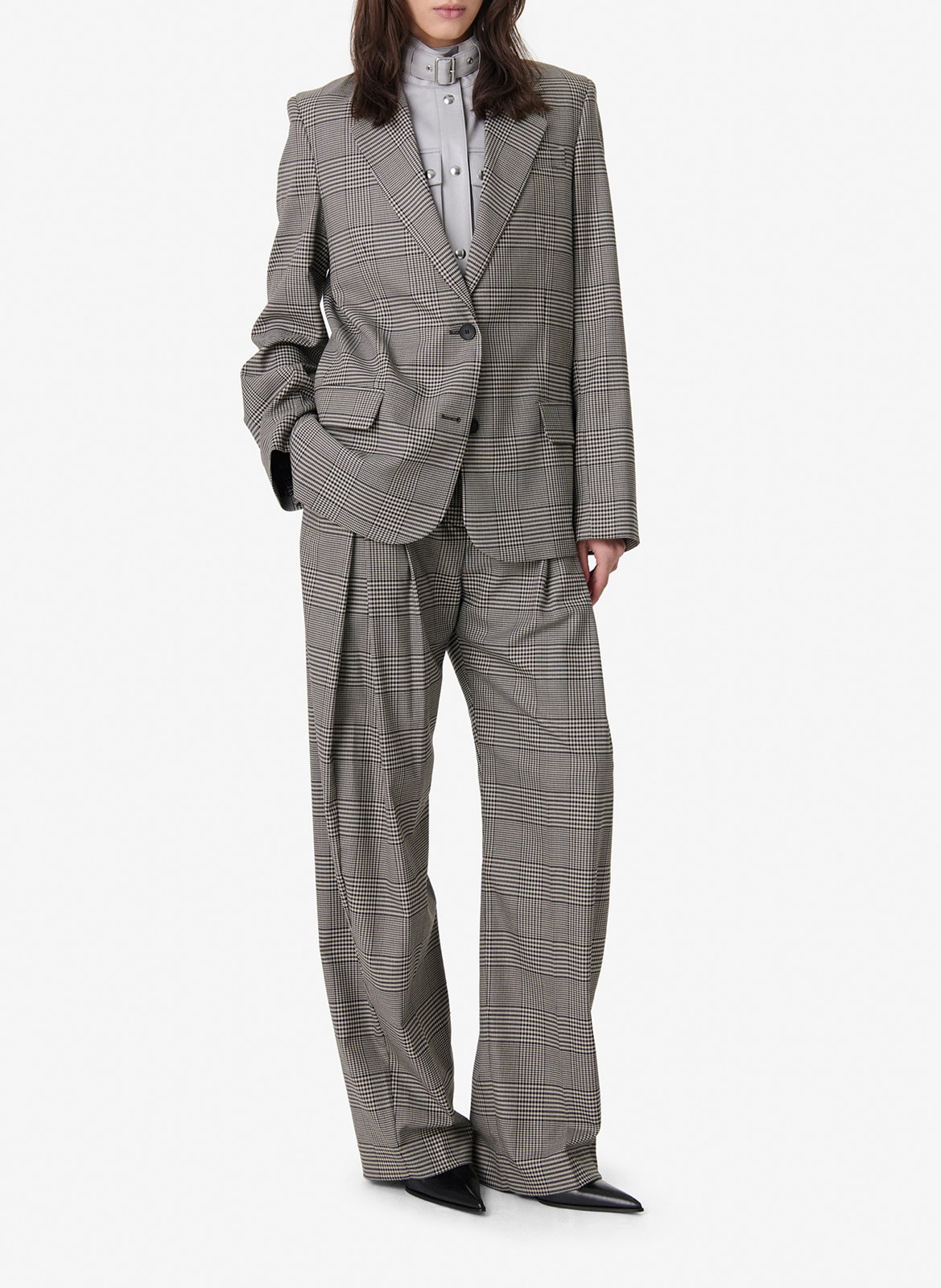 Straight printed tailored jacket IRO Brown