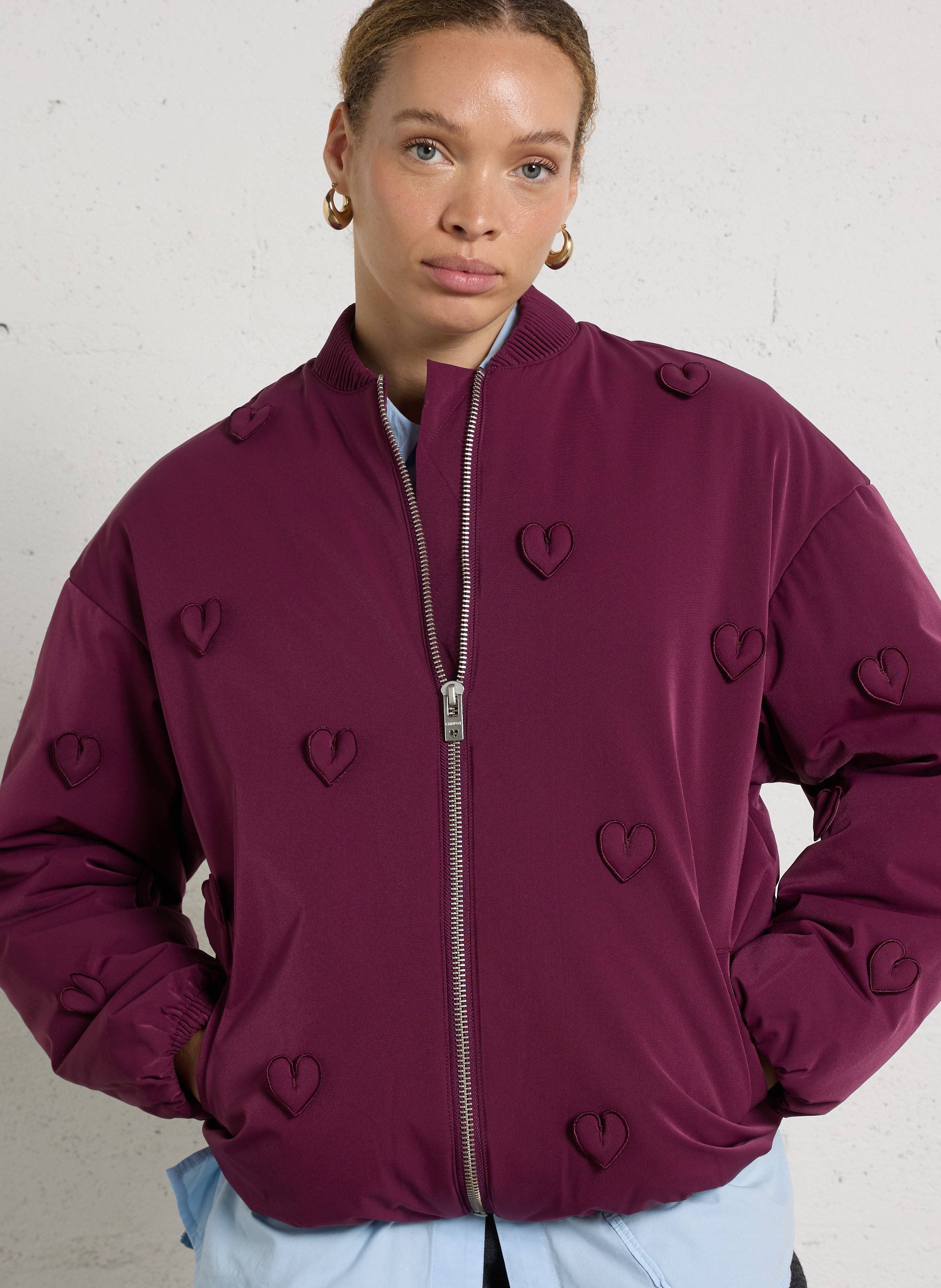 Varsity-collar jacket FABIENNE CHAPOT Red