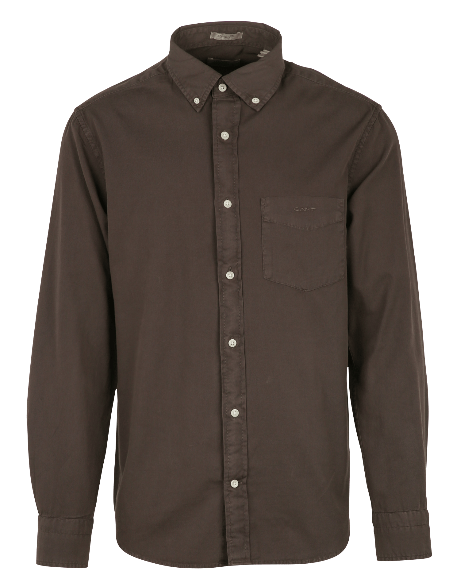 Baumwollhemd mit Button-down-Kragen GANT Braun