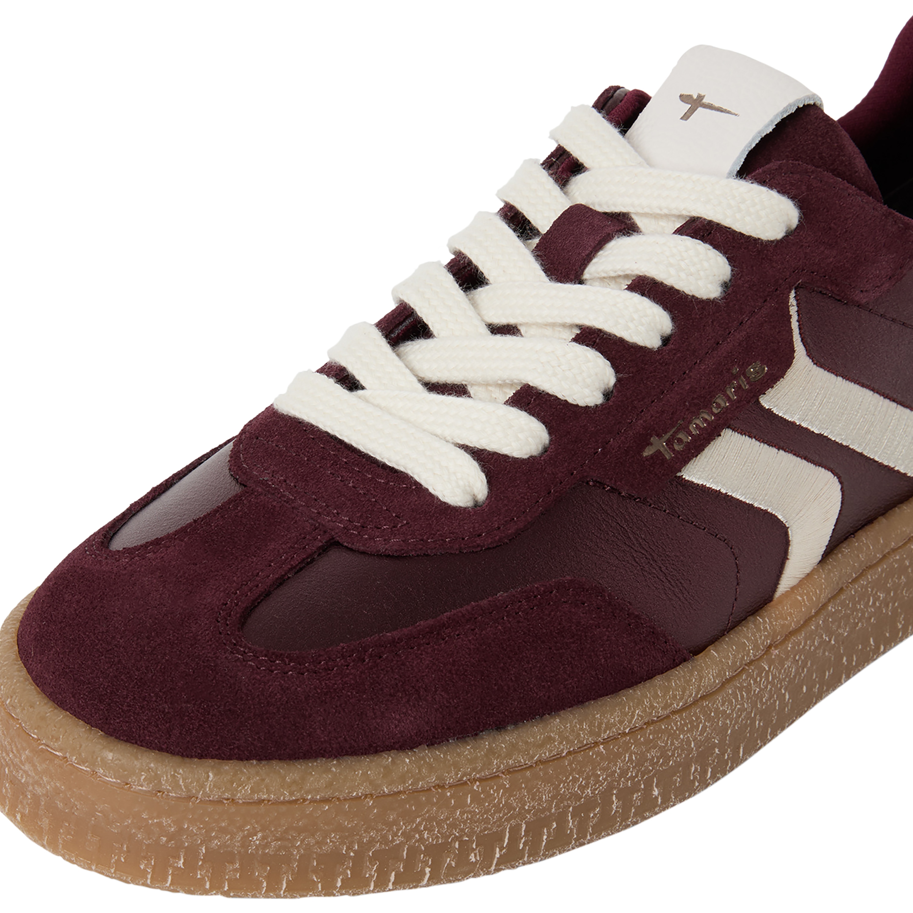 Leather trainers TAMARIS Red