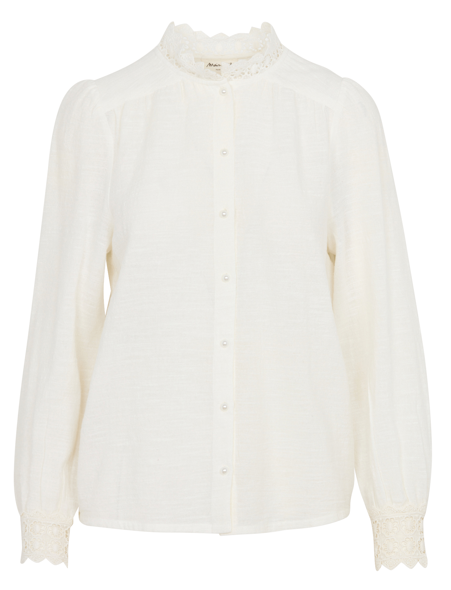 Chemise droite en coton MAISON 123 Beige