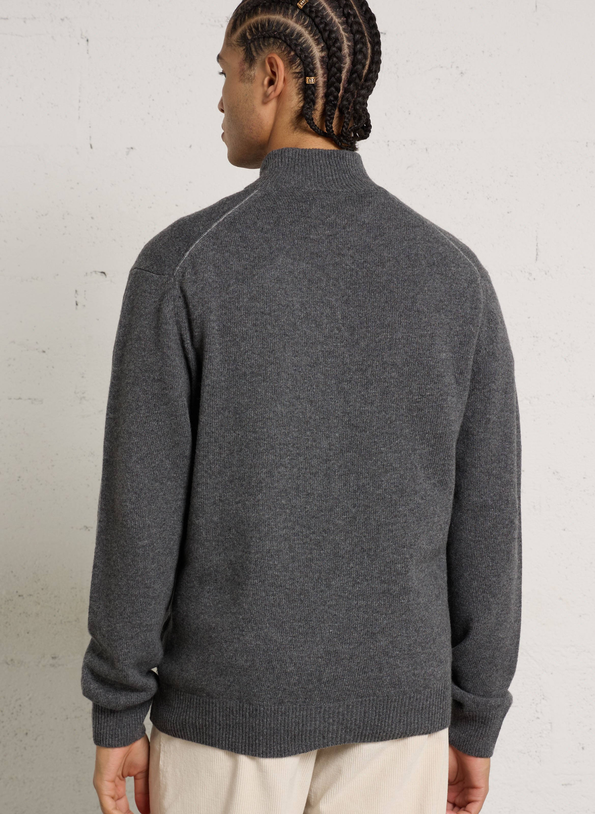 Pull droit en laine mélangée NAPAPIJRI Gris