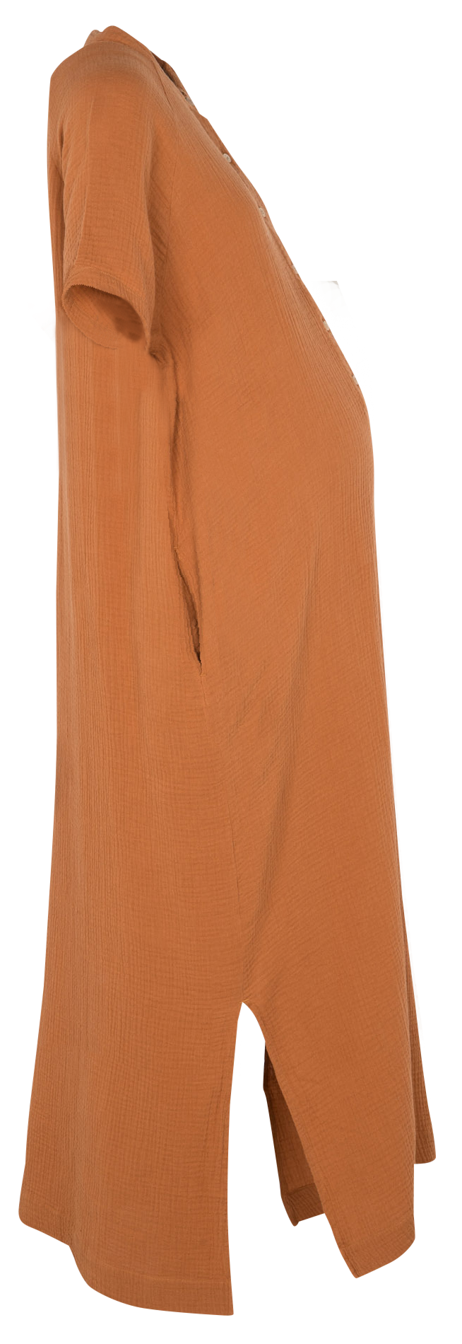 Robe longue de grossesse en coton bio  JOLIBUMP Orange