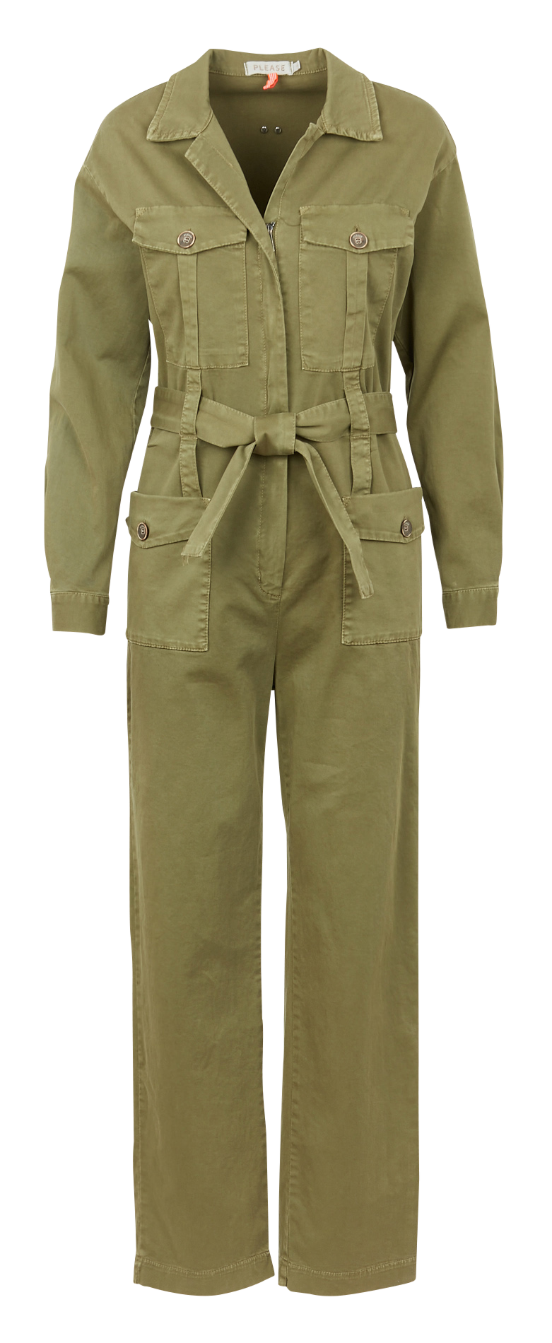 Combinaison à manches longues en coton  PLEASE Kaki