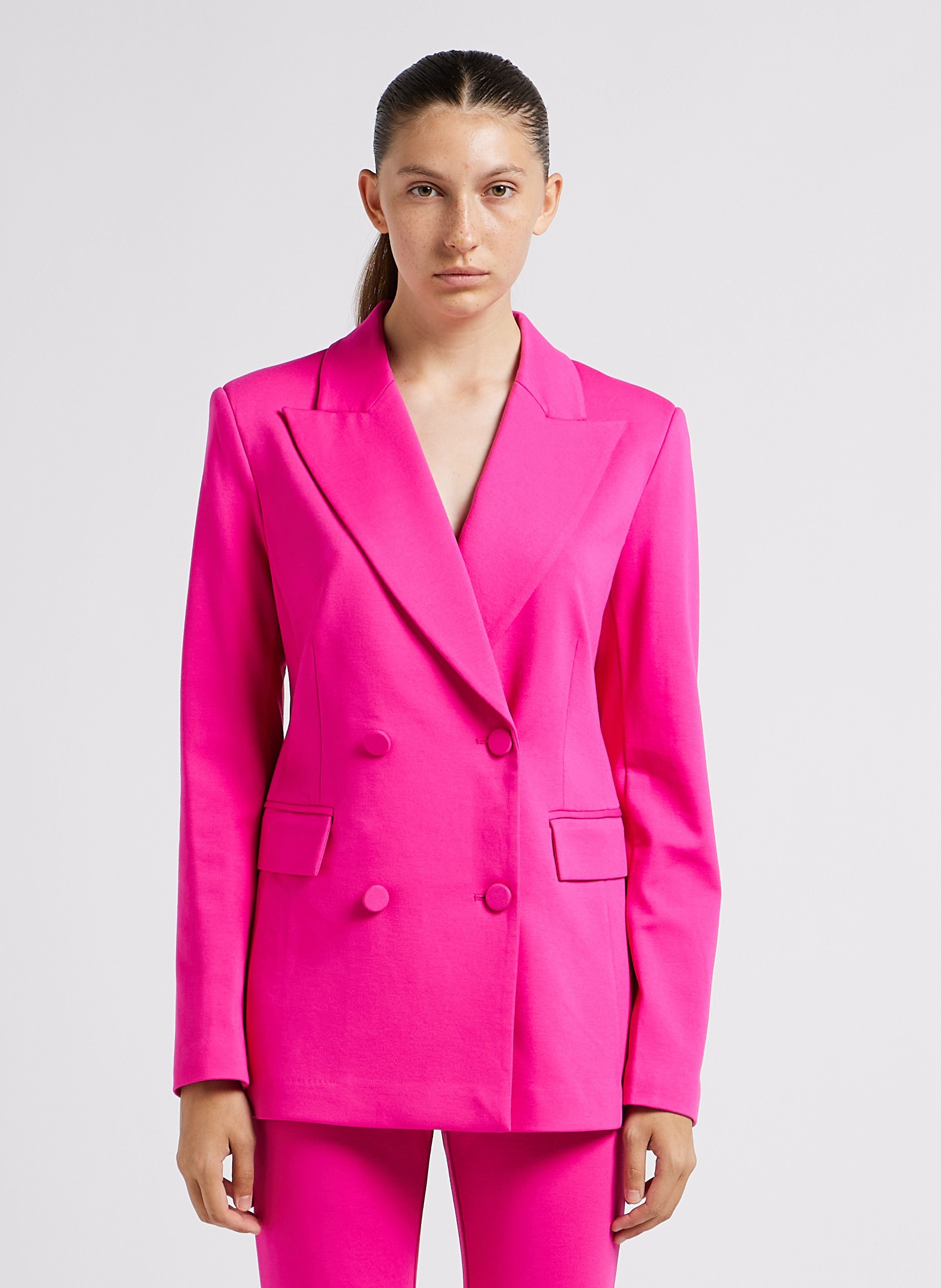 Pink tailored outlet jacket womens