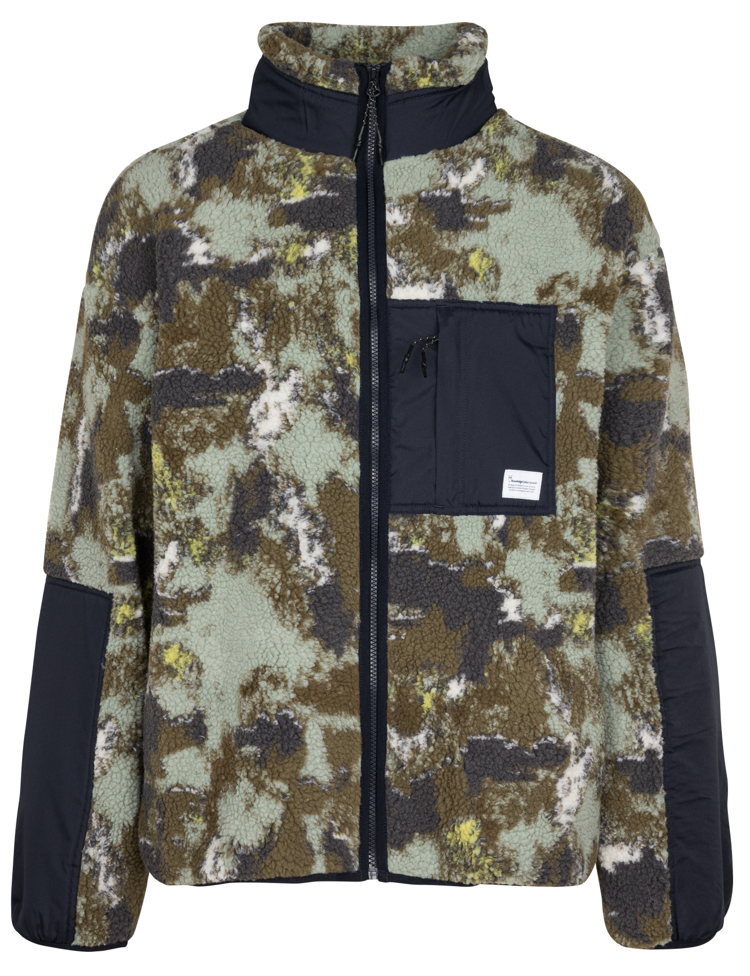 Veste oversize col montant en polaire  KNOWLEDGE COTTON APPAREL Multicolore