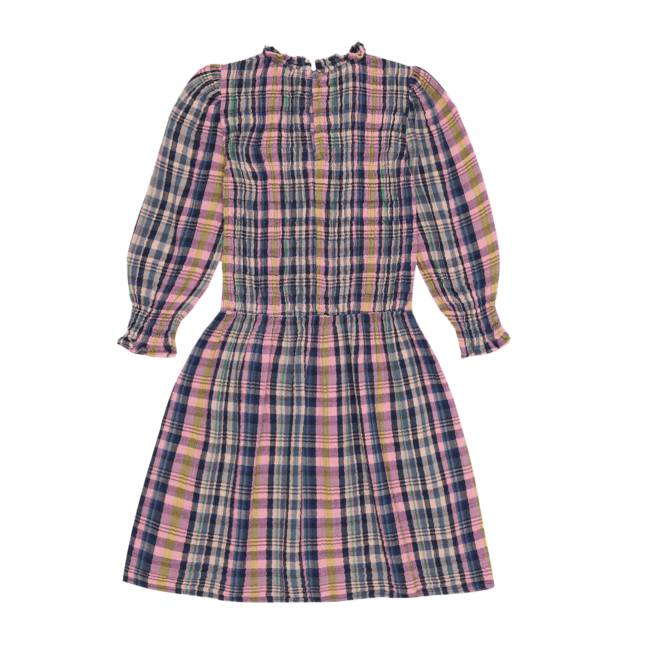 Fitted cotton midi dress with high collar THE NEW SOCIETY Multicolored