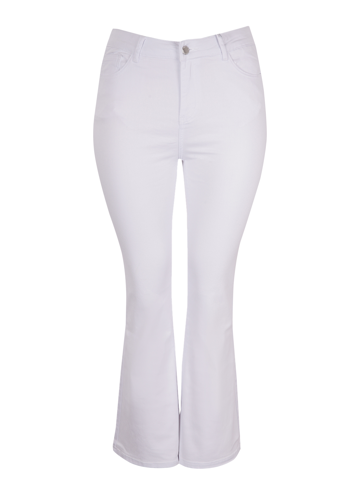 Jean flare en denim délavé MAT FASHION Blanc