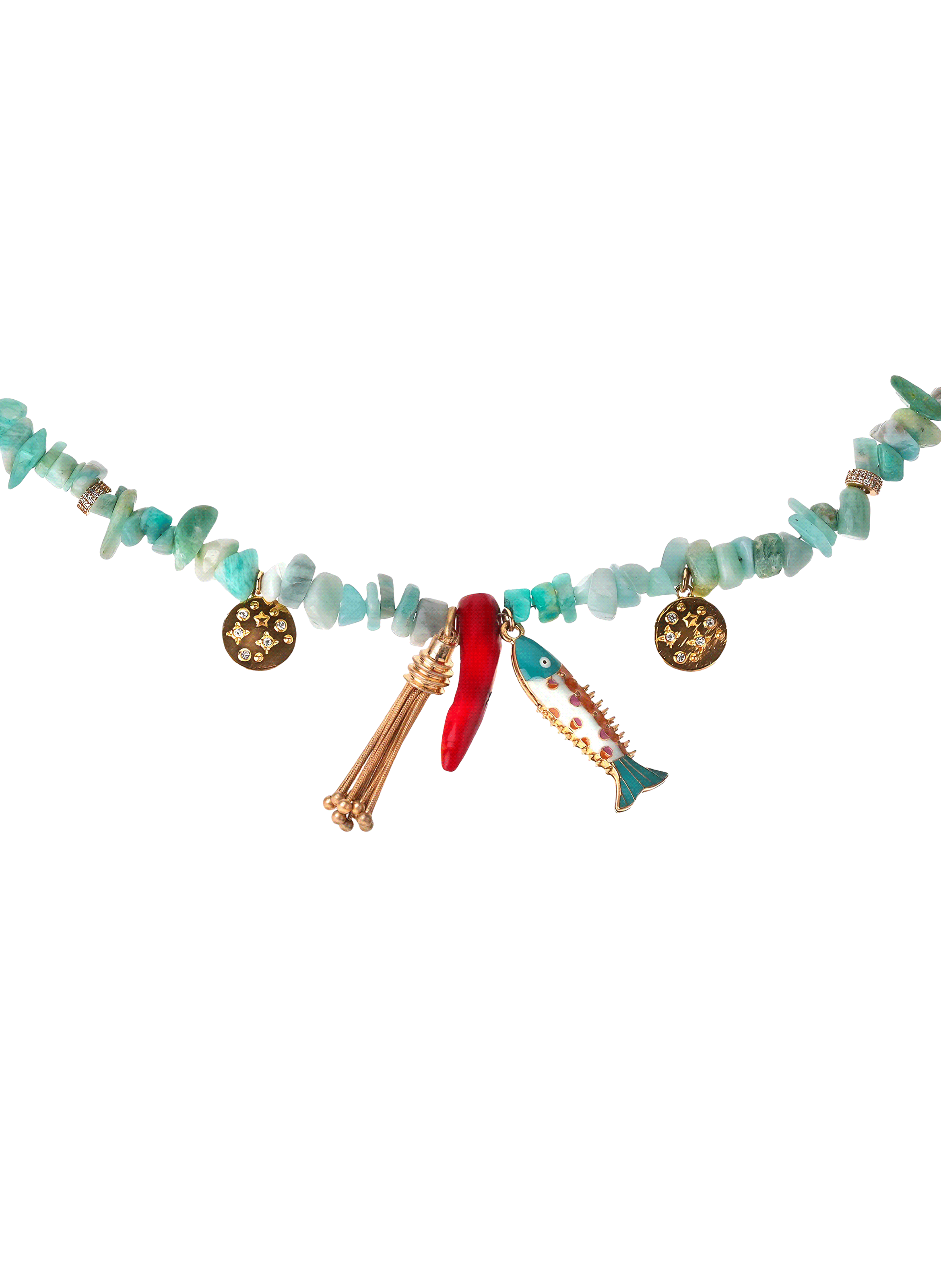 Necklace with stones and charms HIPANEMA Blue
