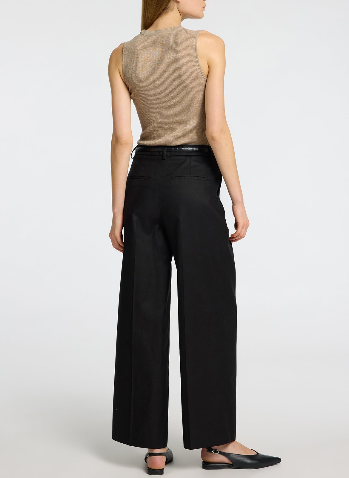 Débardeur ajusté côtelé  Beige