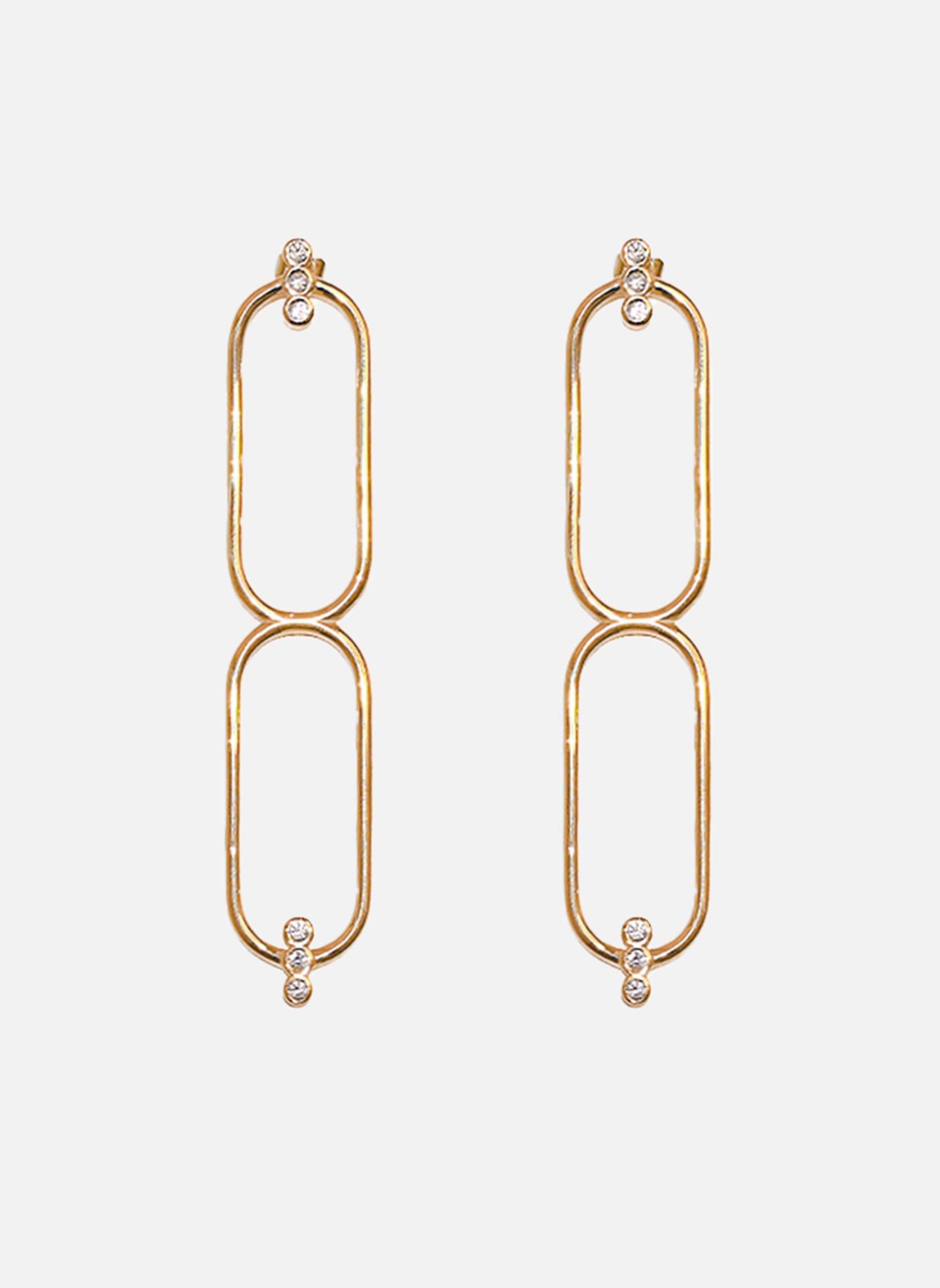 Dangling earrings AEC Paris White