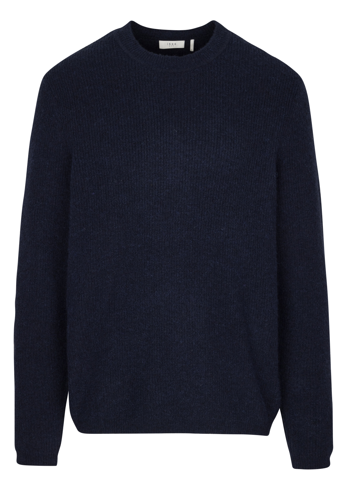 Round neck straight fluffy knit sweater IKKS Blue