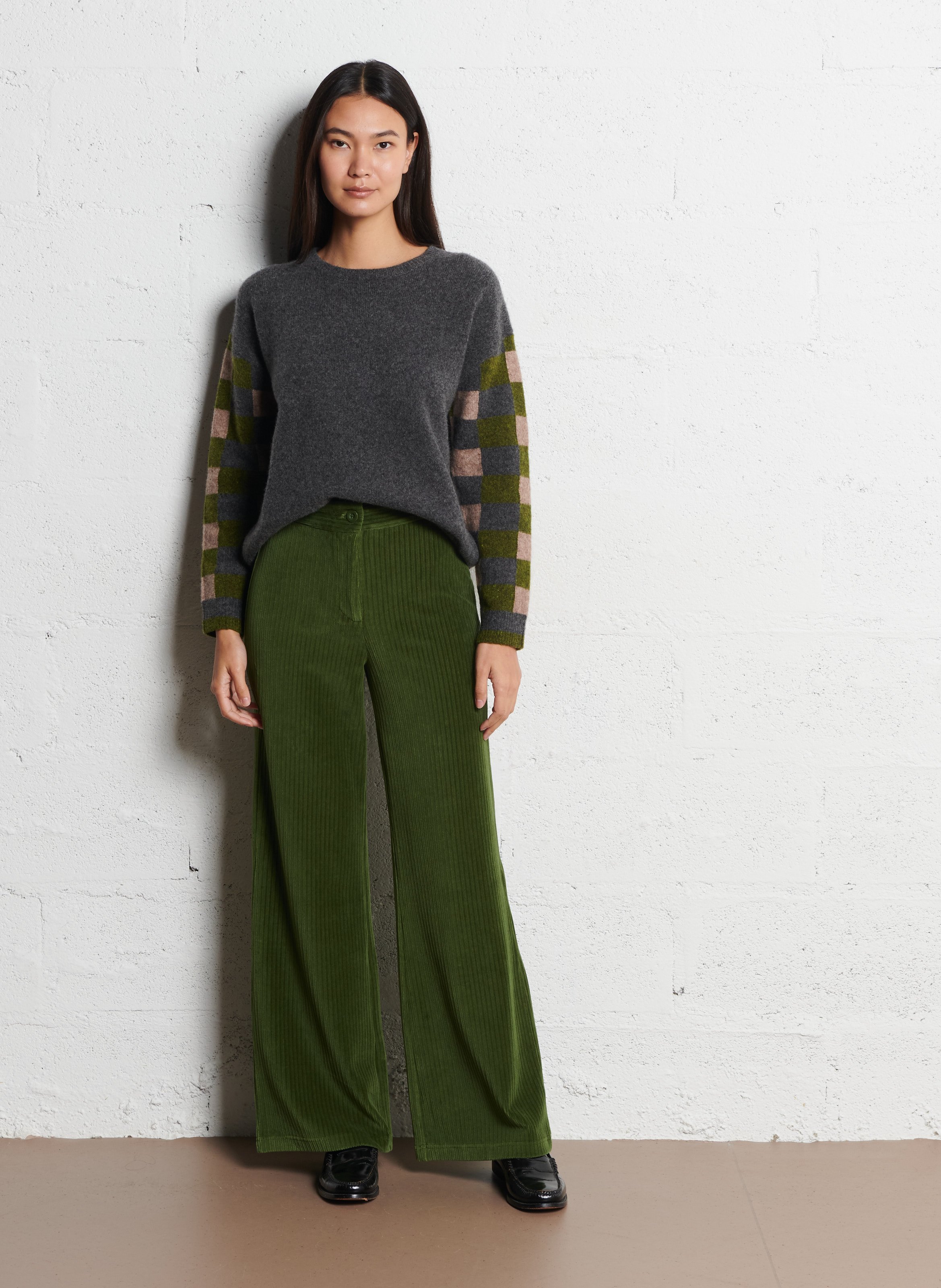 Pull oversize en laine mélangée NICE THINGS Gris