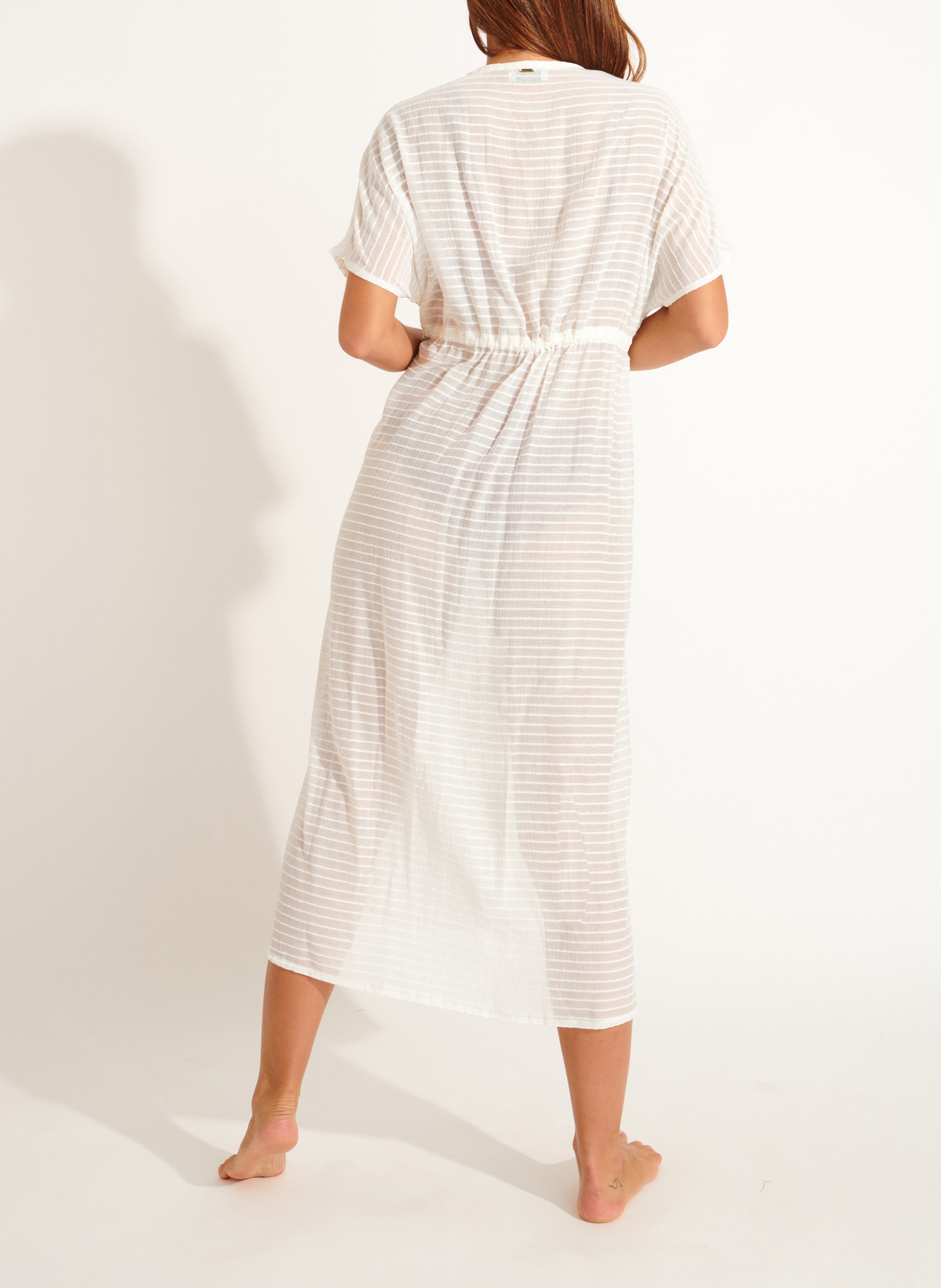 Long beach V-neck tunic LIVIA White