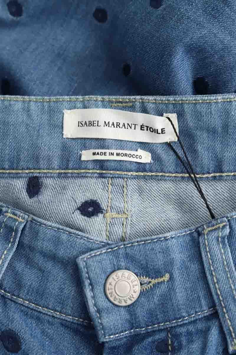 Cotton straight jeans ISABEL MARANT ÉTOILE - SECONDE MAIN Blue