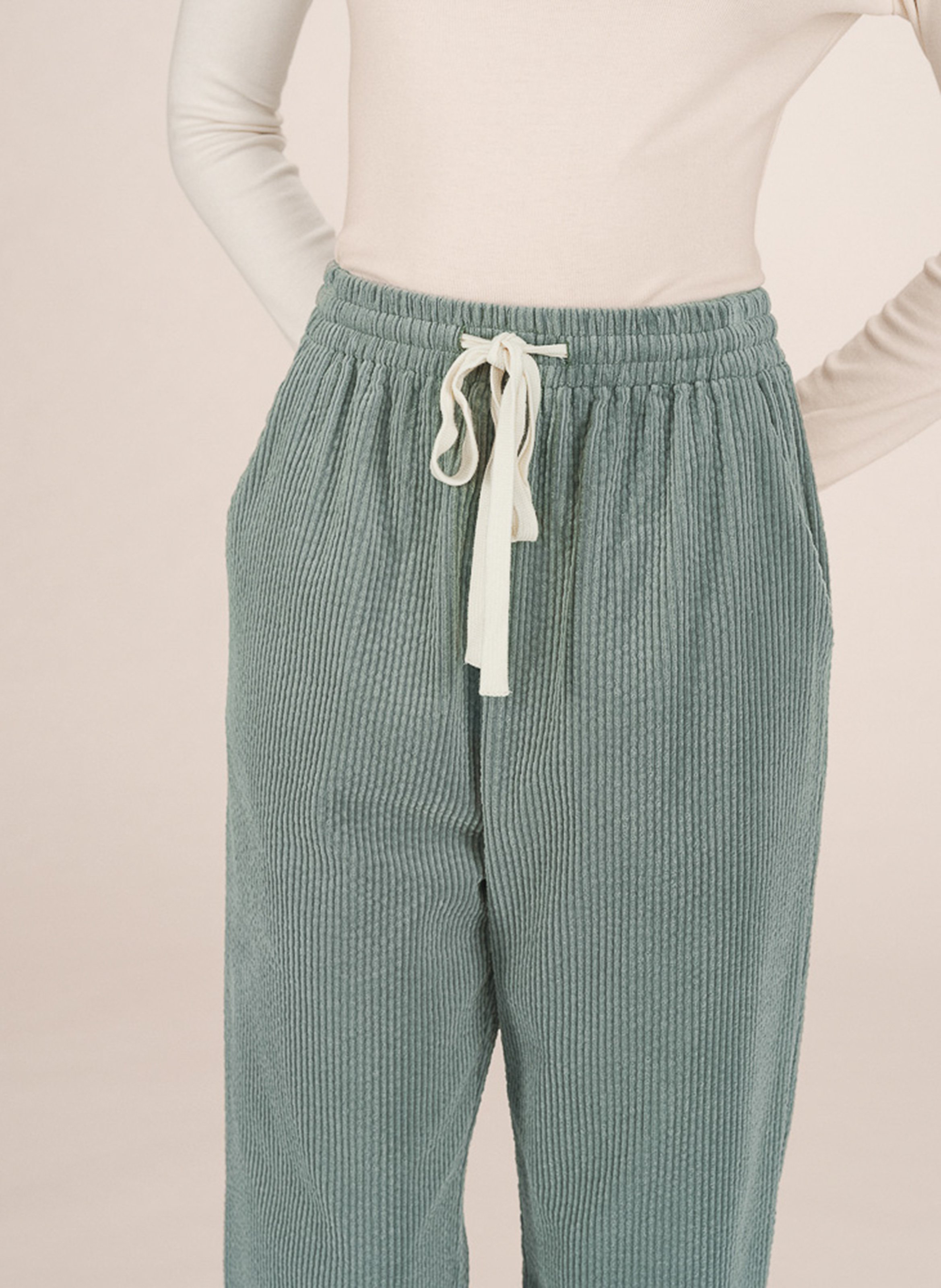 Slim-fit cotton cargo pants GRACE ET MILA Green