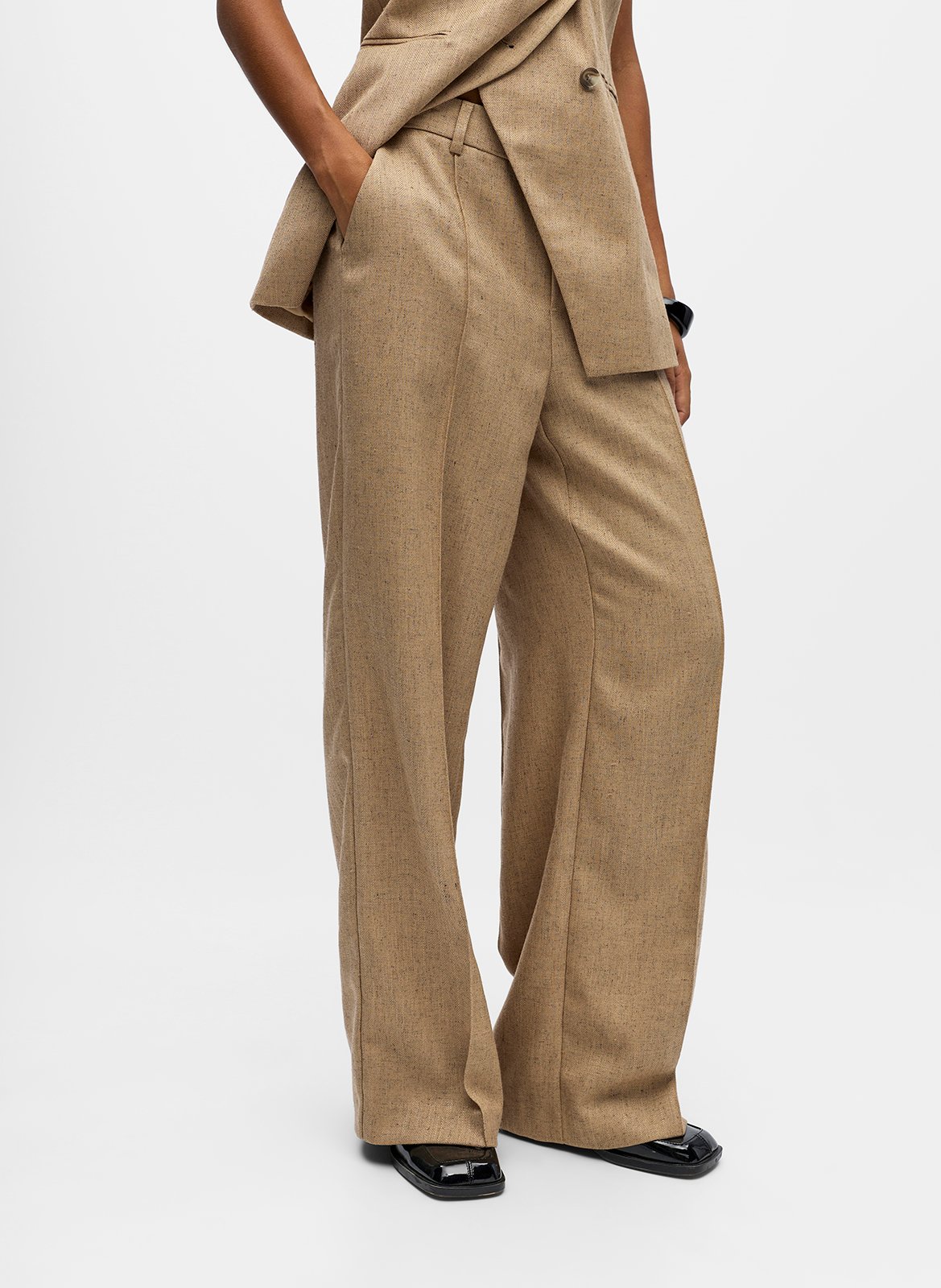 Geklede broek OBJECT Bruin