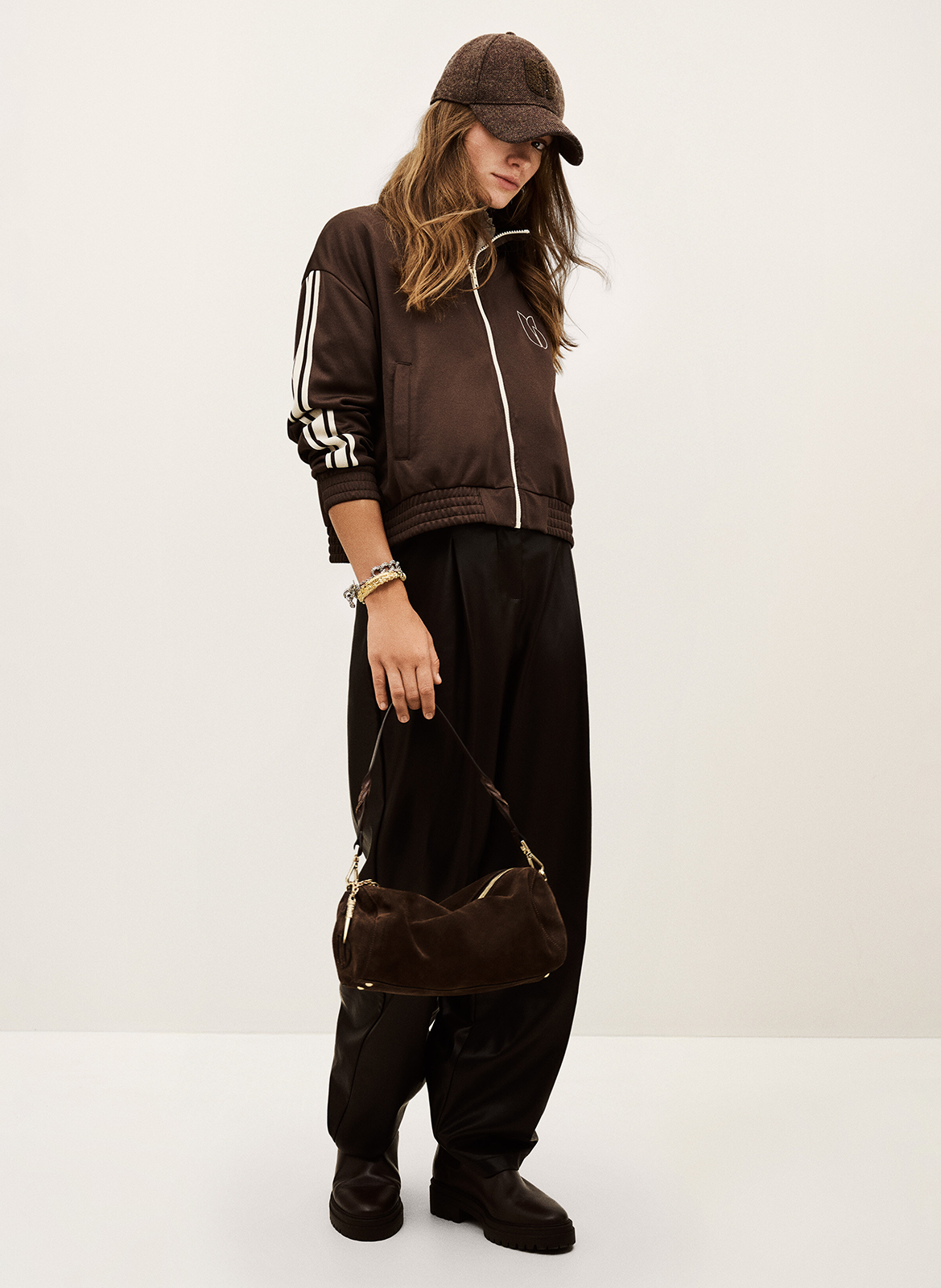 Sweat droit col montant BA&SH Marron