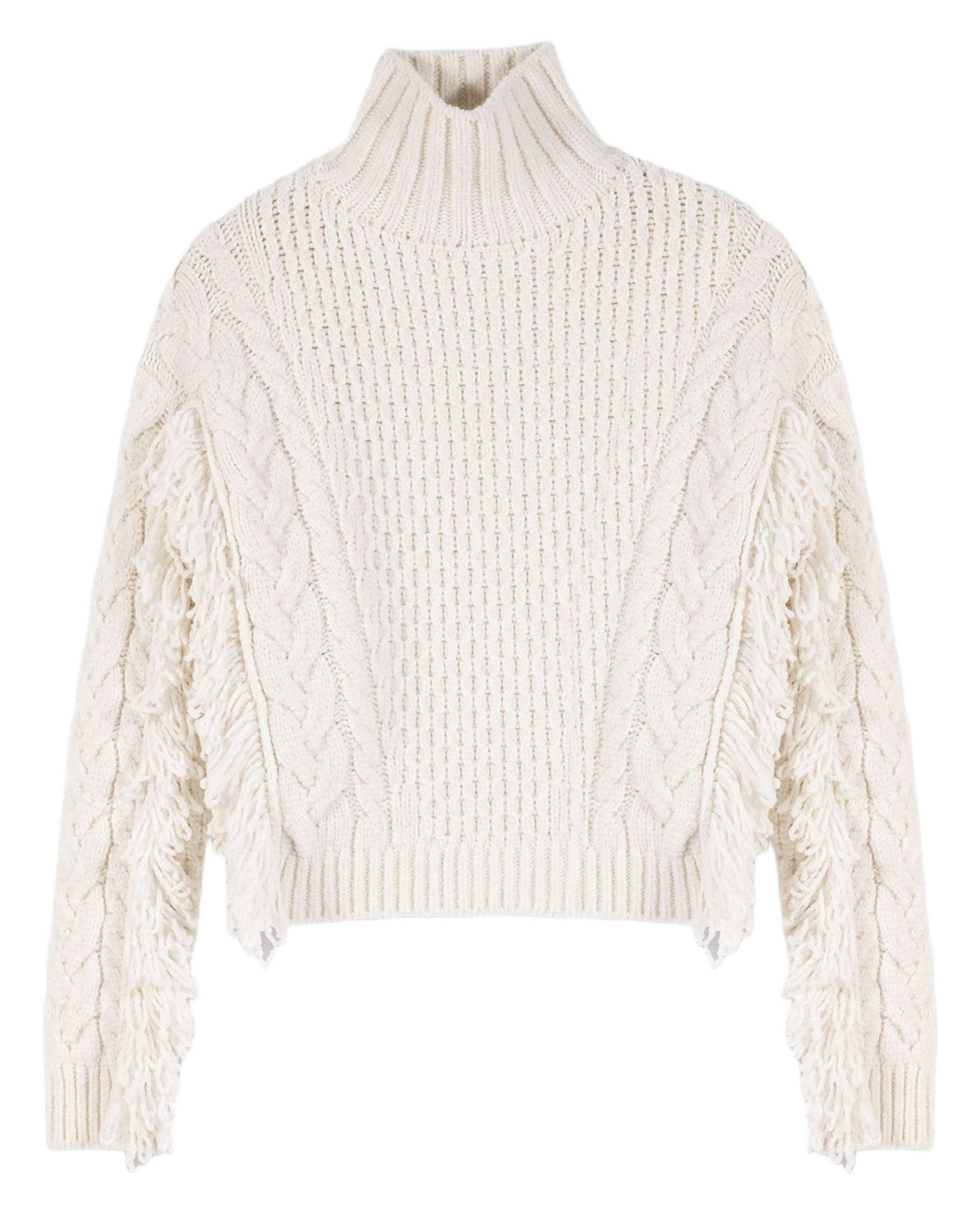 Pull col roulé en laine mélangée MAJE Beige